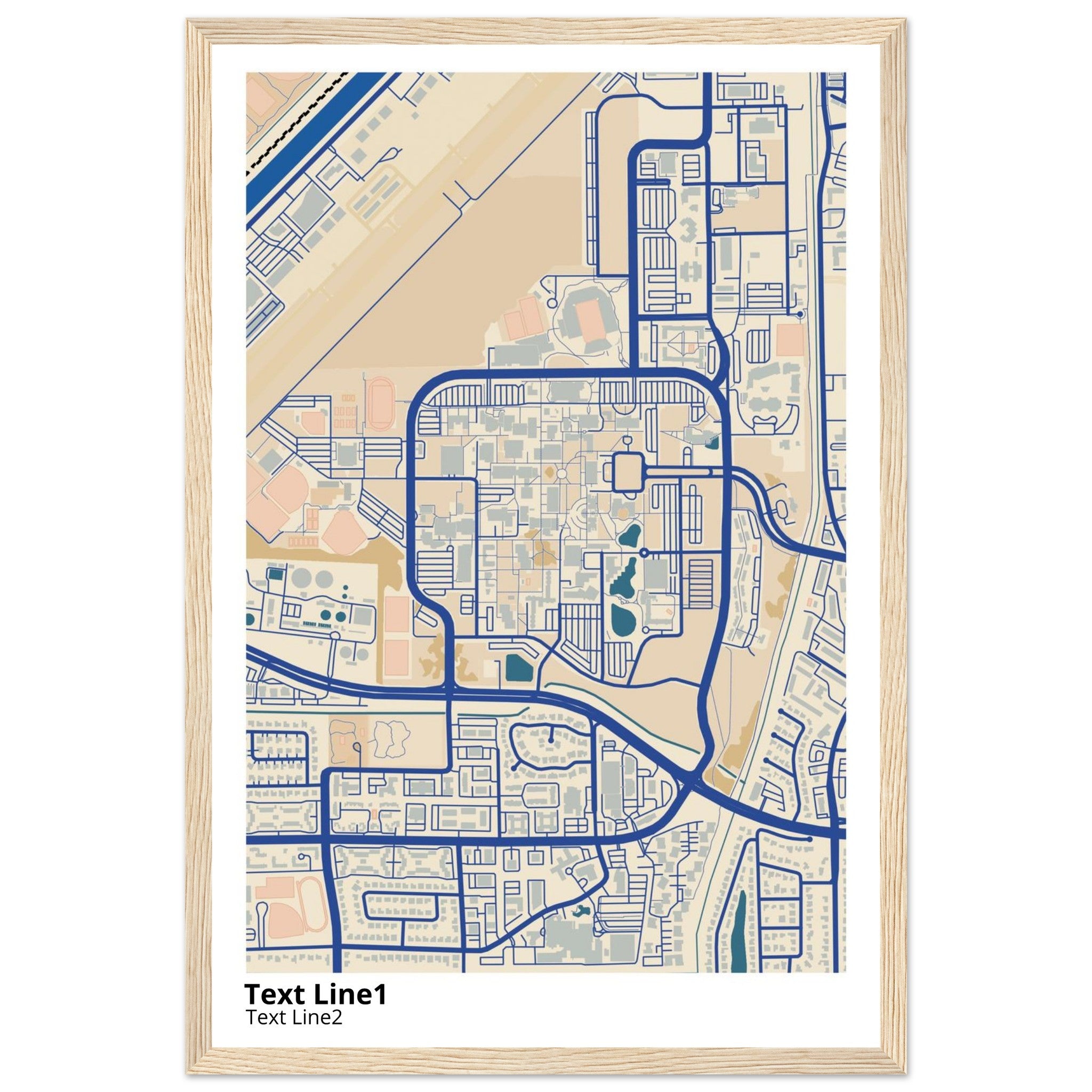florida atlantic university campus map poster