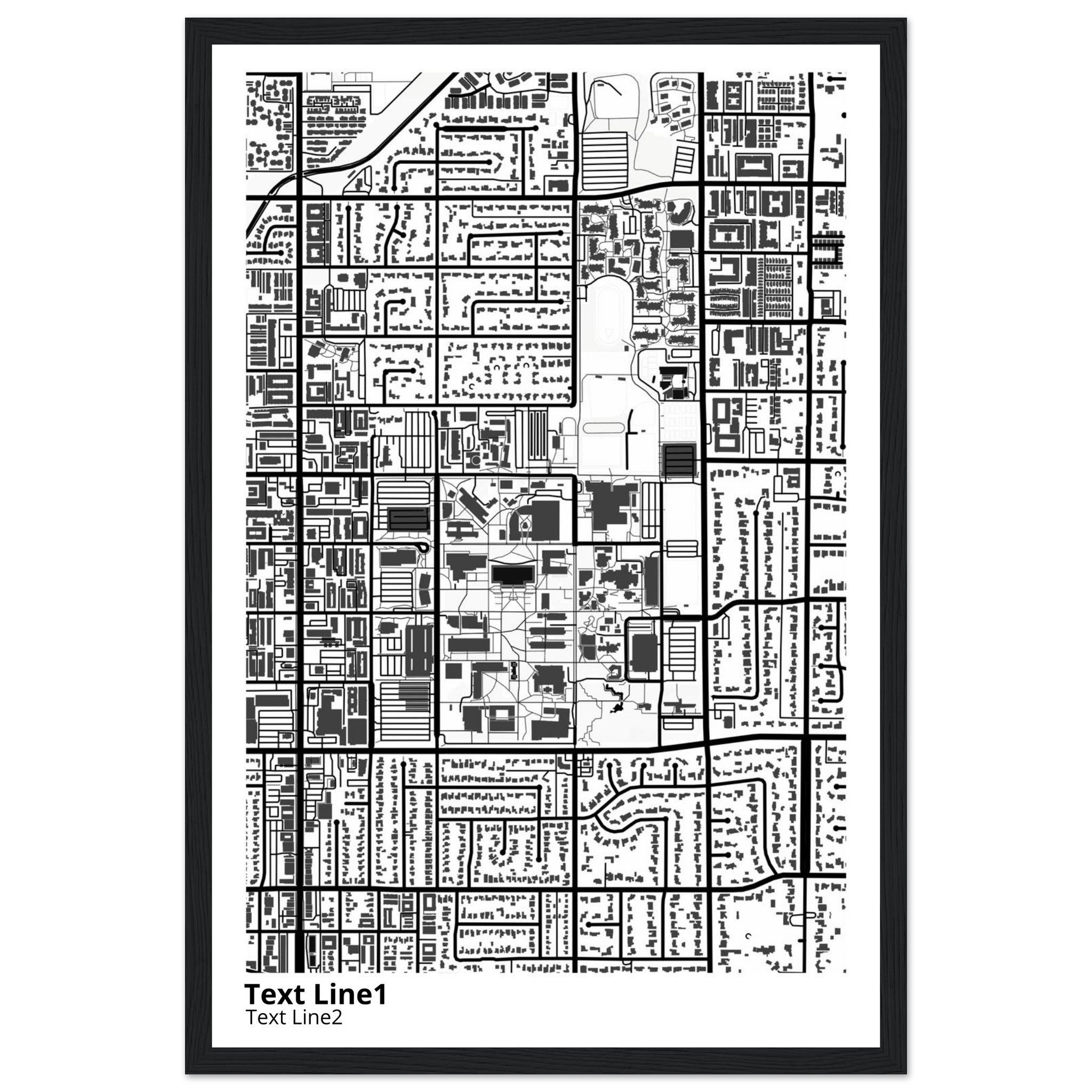 california state university northridge campus map poster