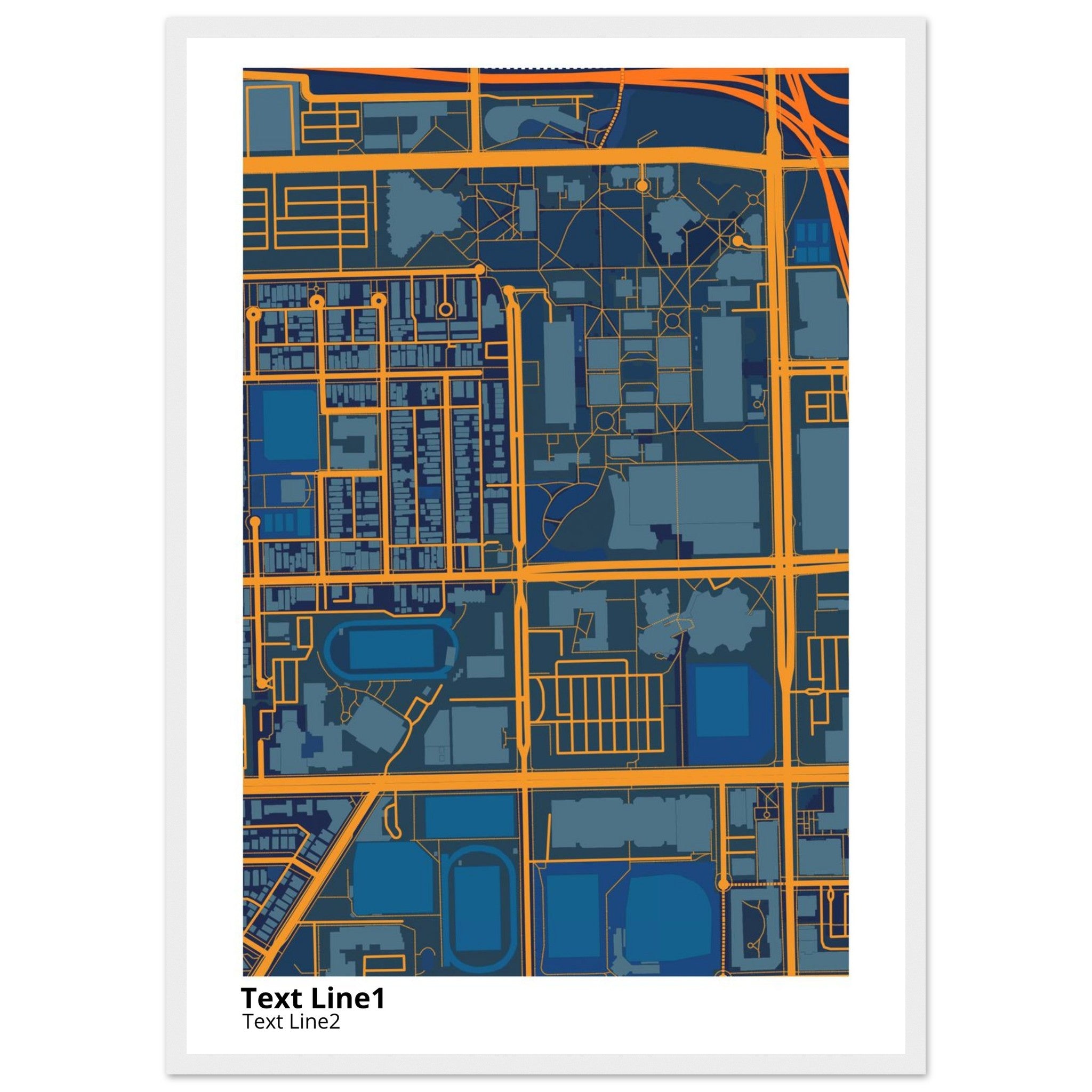 university of illinois chicago campus map poster