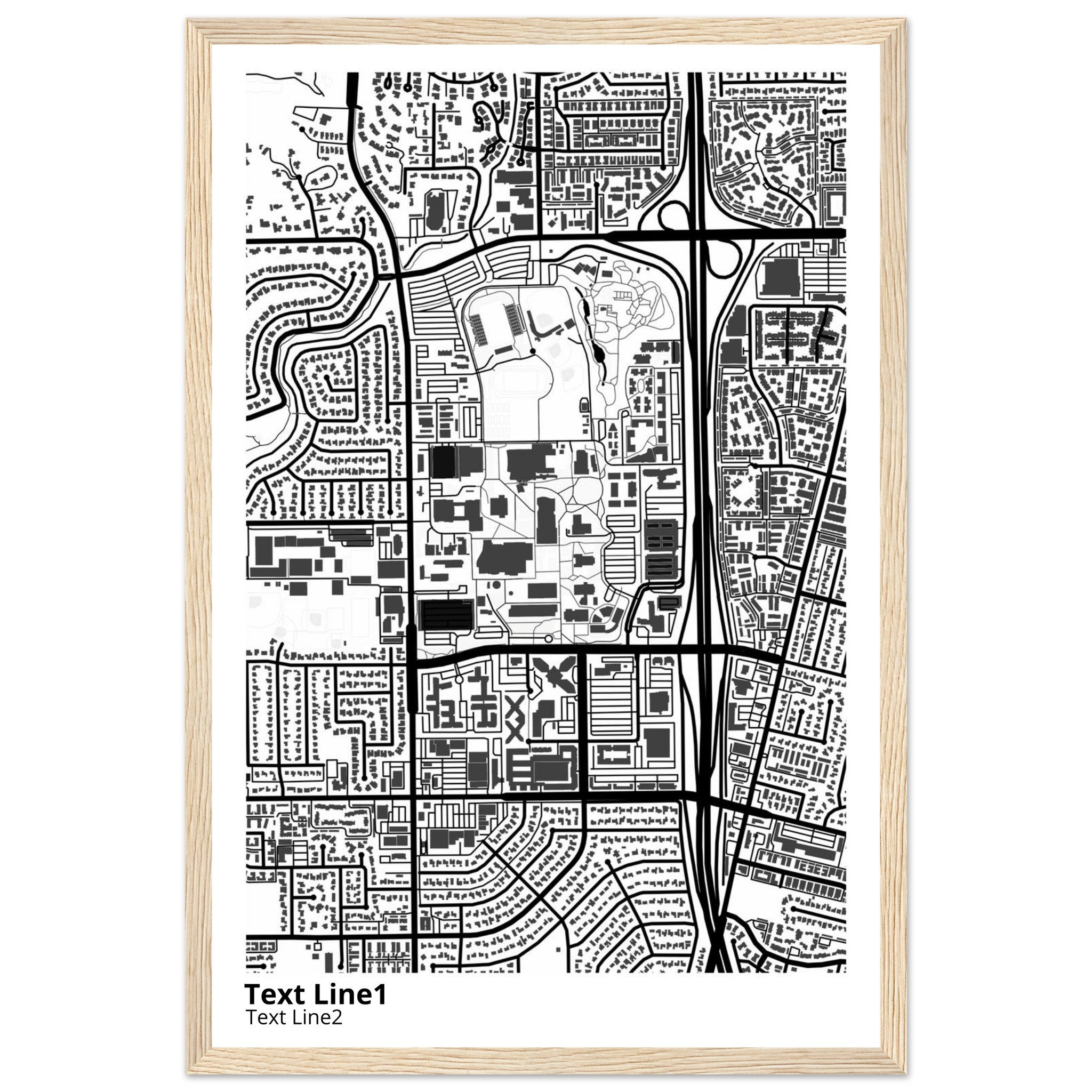 california state university fullerton campus map poster