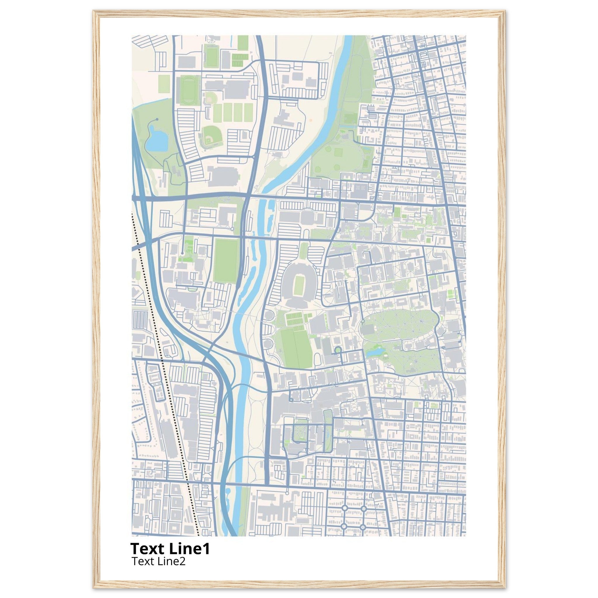 Ohio State University (Main Site) Campus Map Poster | Graduation Gift - Ink And Atlas