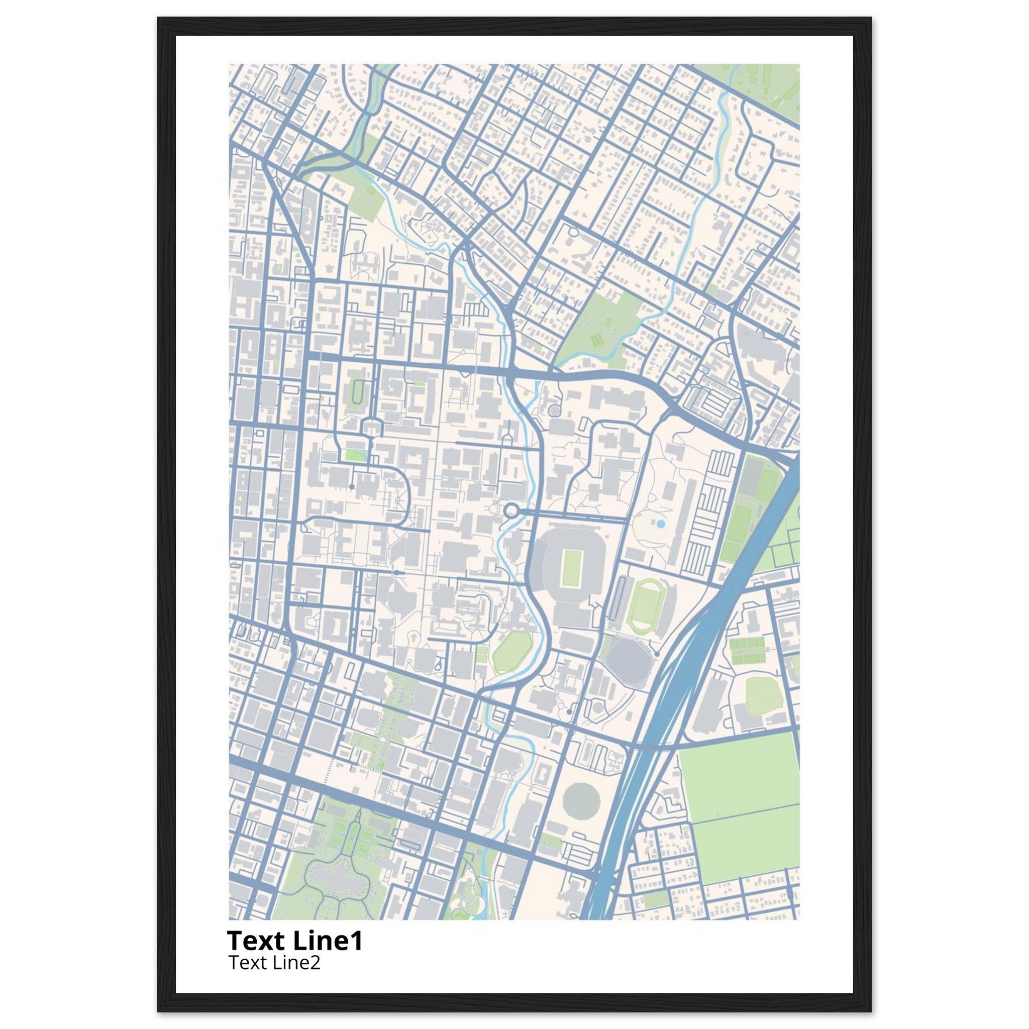 University of Texas at Austin Campus Map Poster | Graduation Gift - Ink And Atlas
