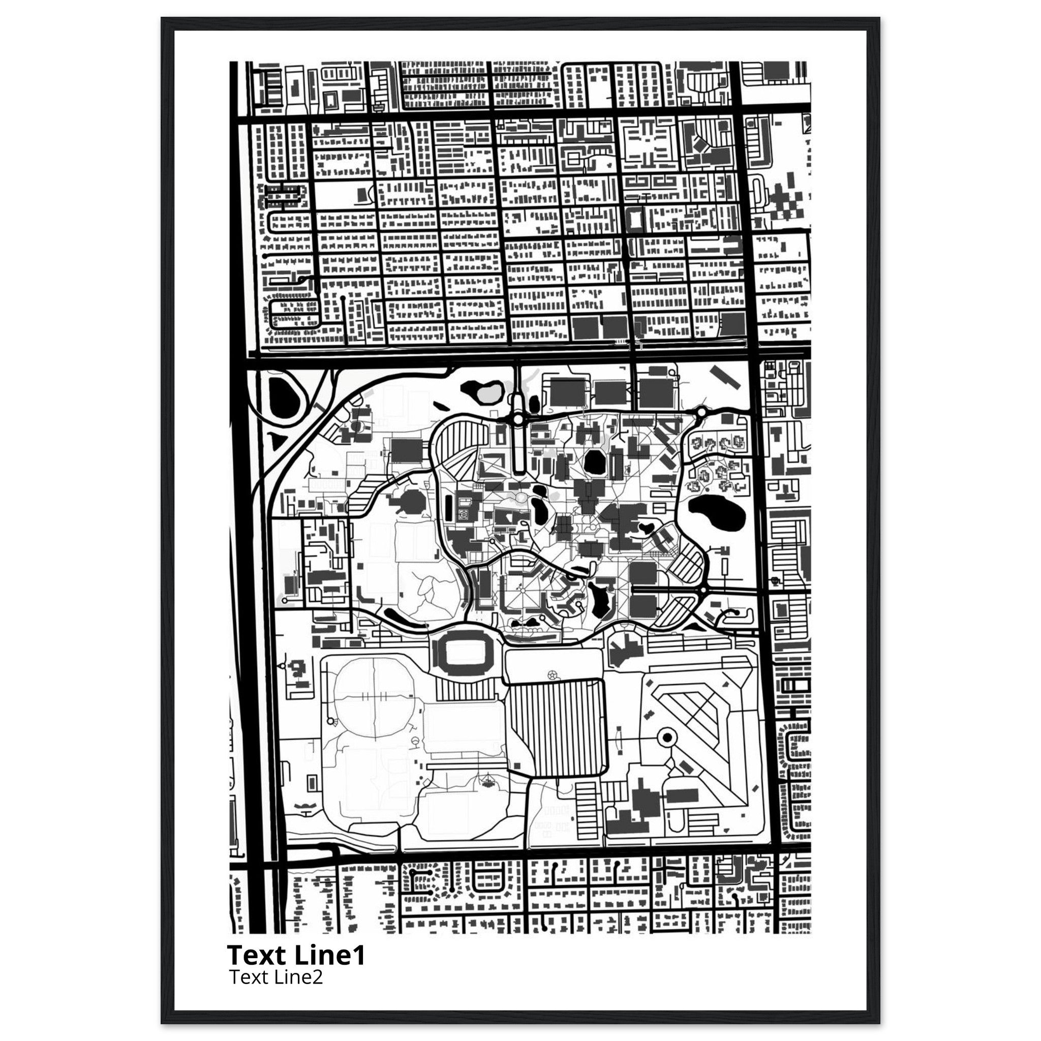 florida international university campus map poster