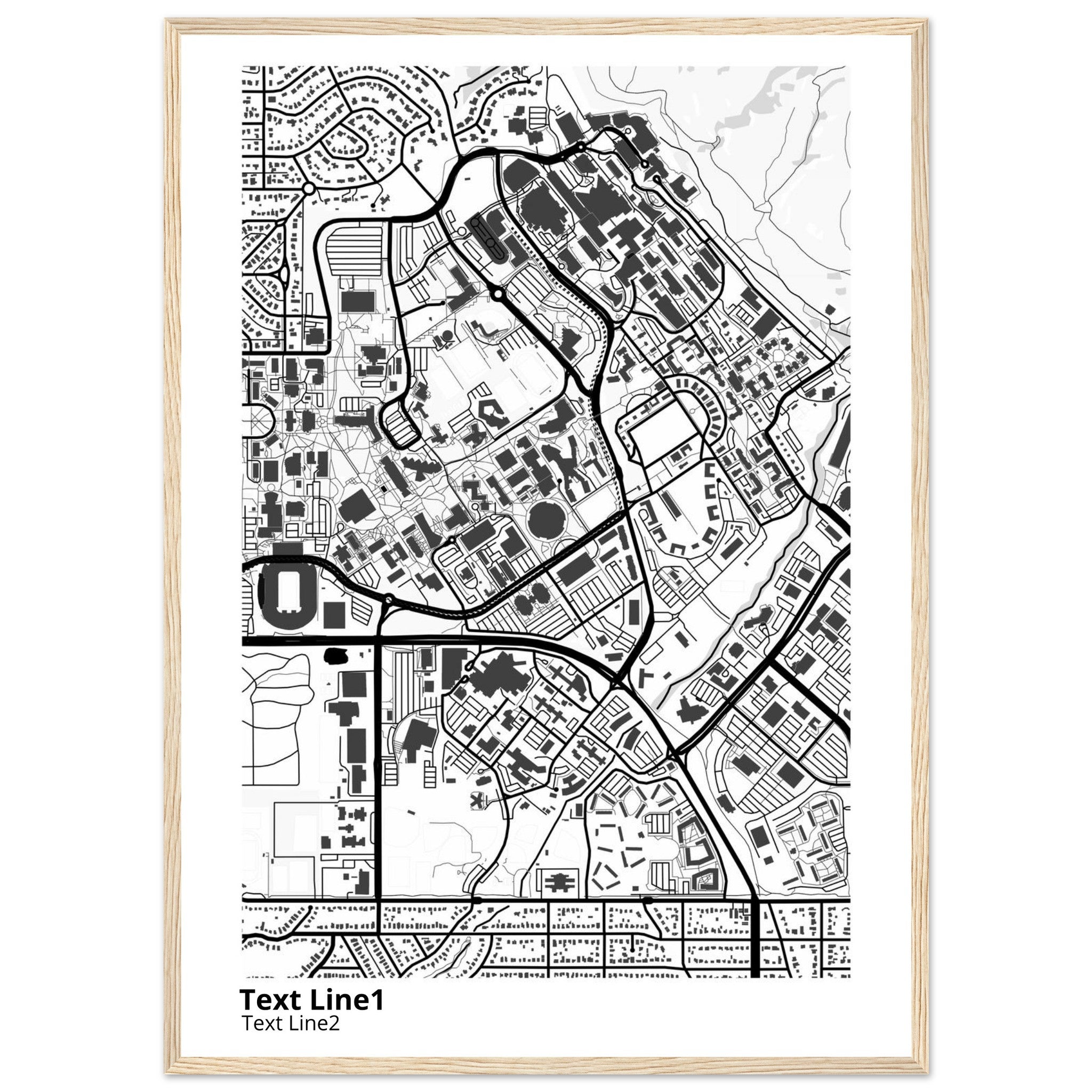 University of Utah Campus Map Poster | Graduation Gift - Ink And Atlas