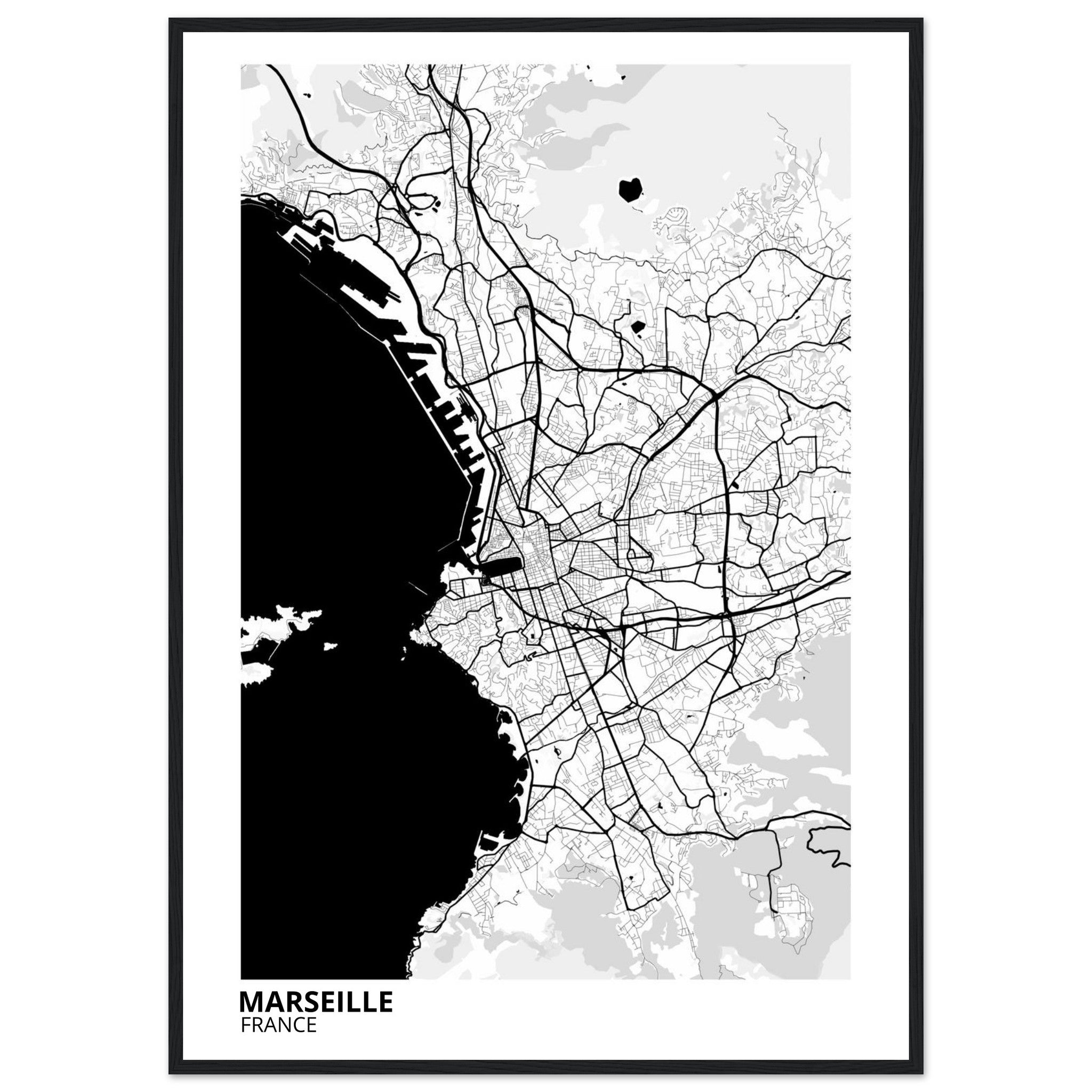 Marseille France City Map Poster | Custom Map Art Print - Ink And Atlas