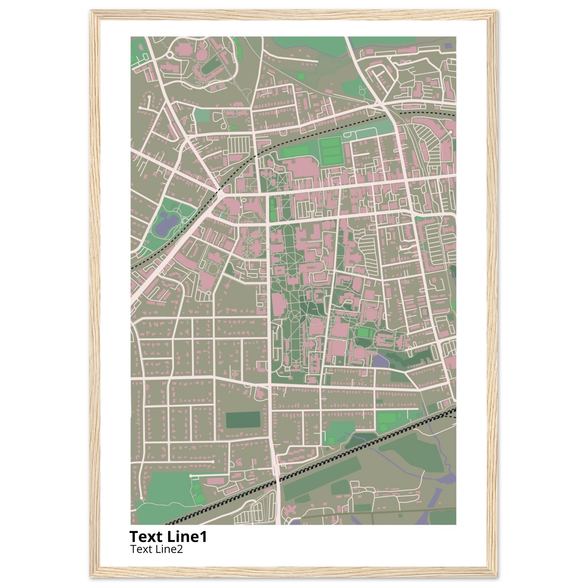 university of delaware campus map poster