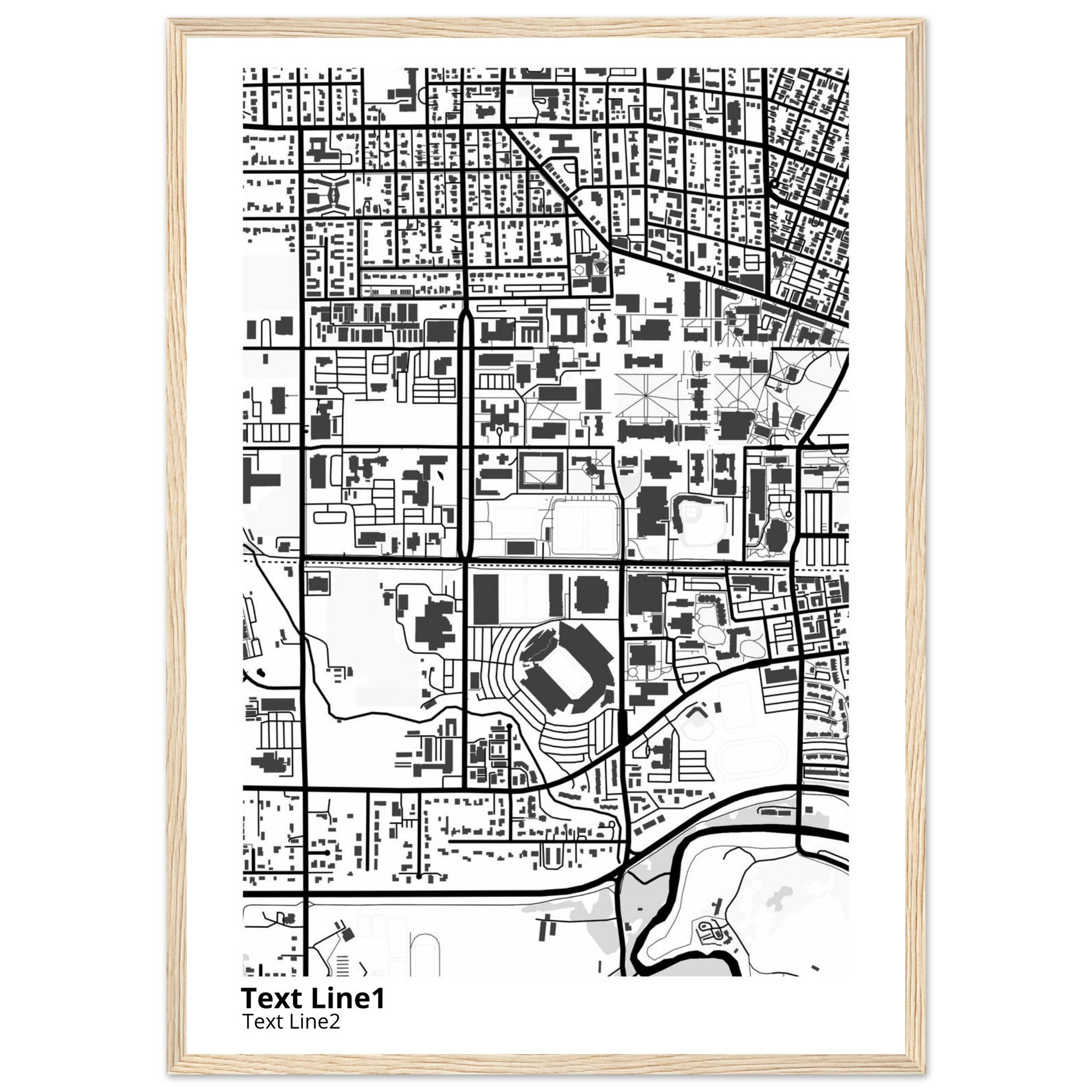 Oregon State University Campus Map Poster | Graduation Gift - Ink And Atlas