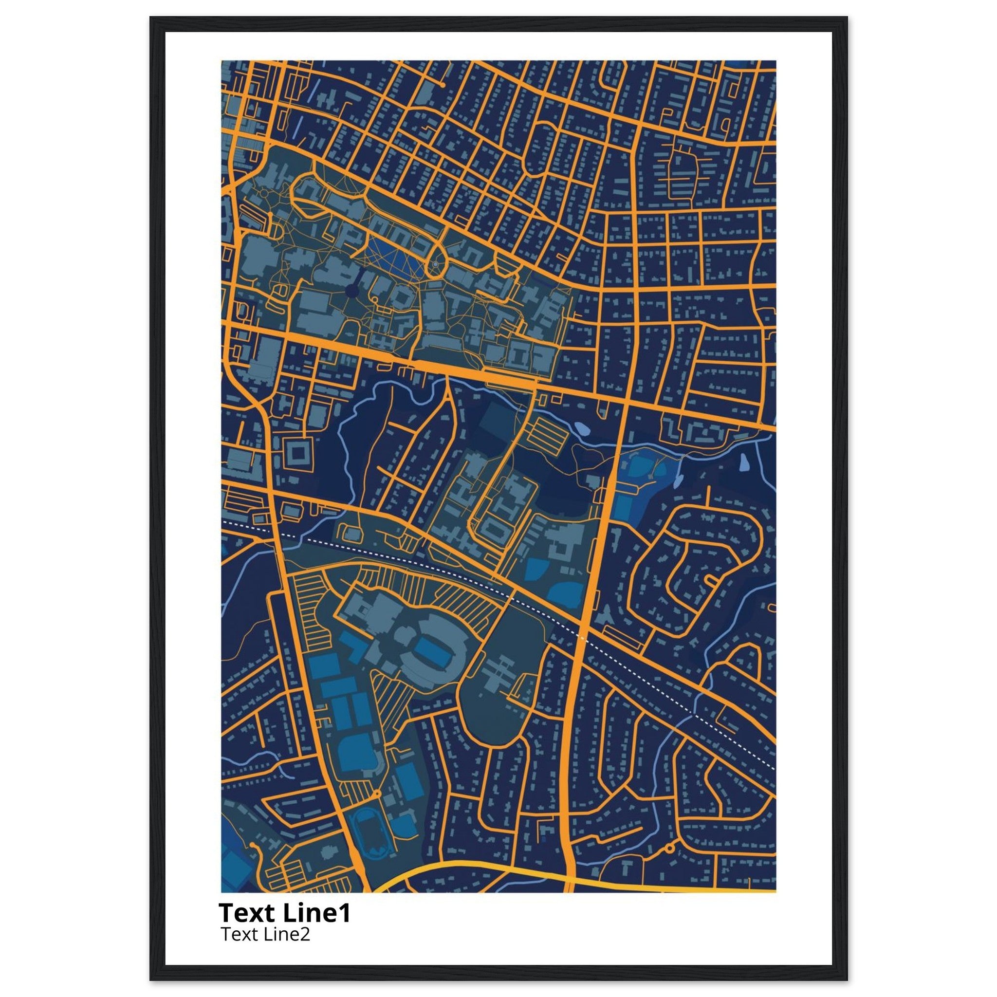 East Carolina University NC Campus Map Poster | Graduation Gift - Ink And Atlas