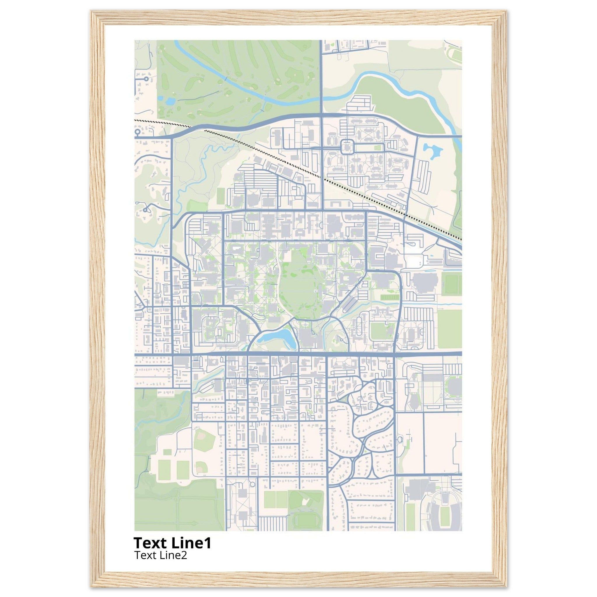 iowa state university campus map poster
