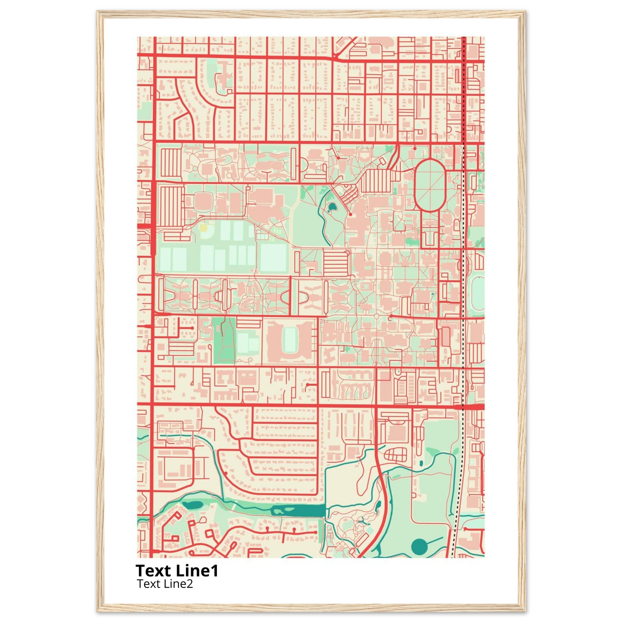 colorado state university fort collins campus map poster