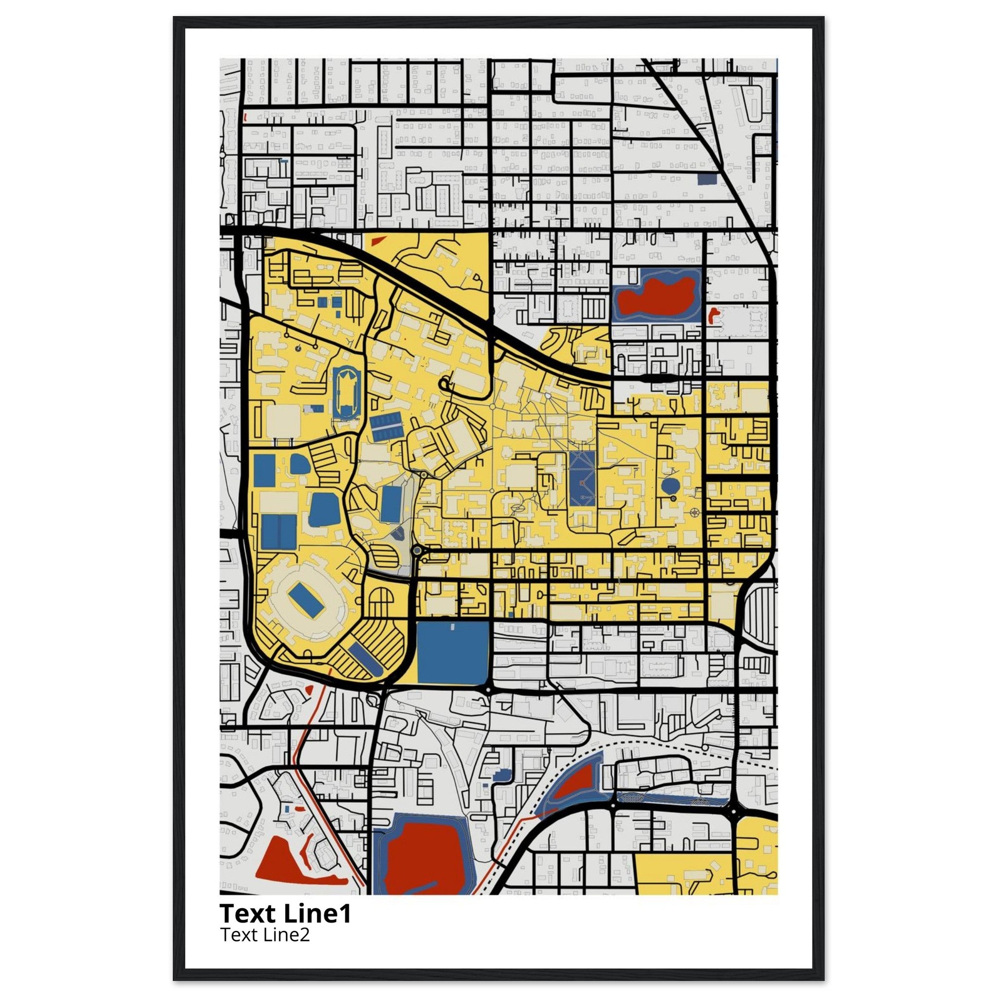 florida state university campus map poster