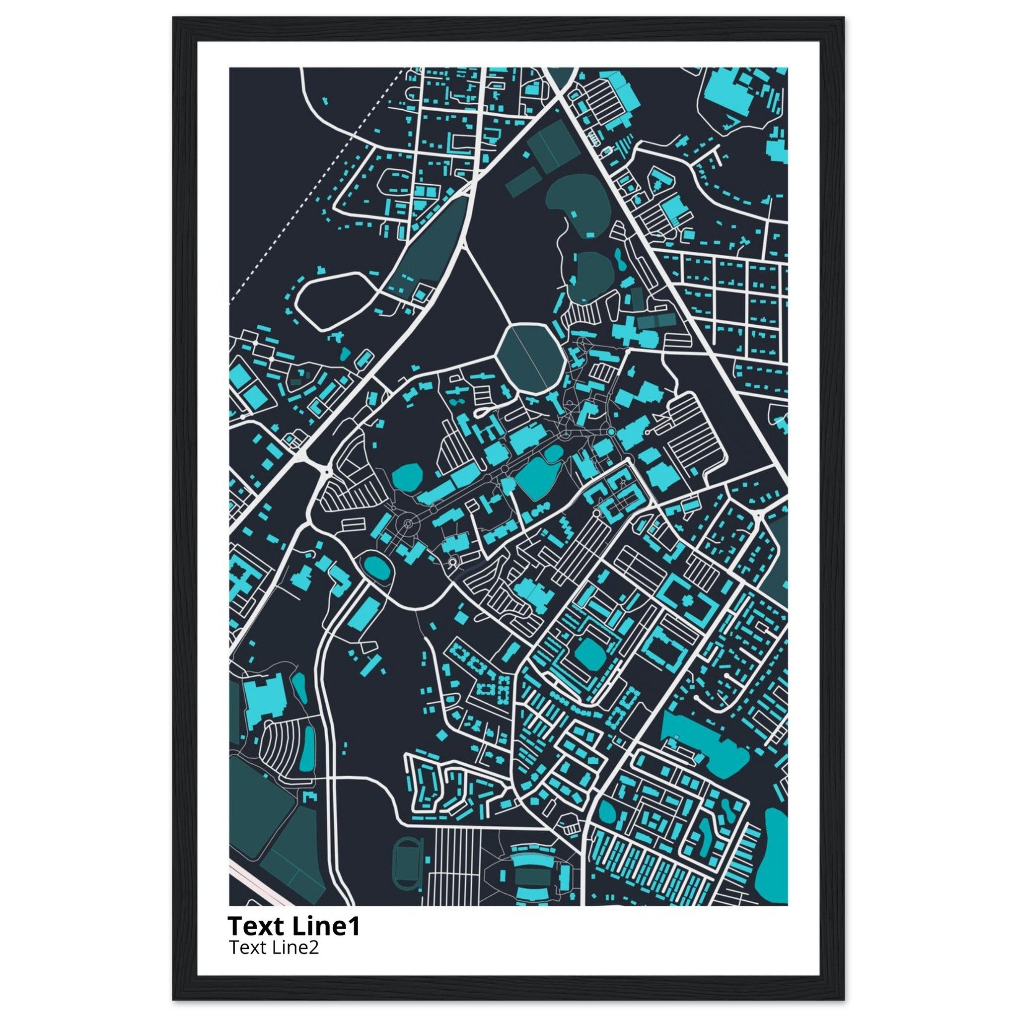 georgia southern university campus map poster