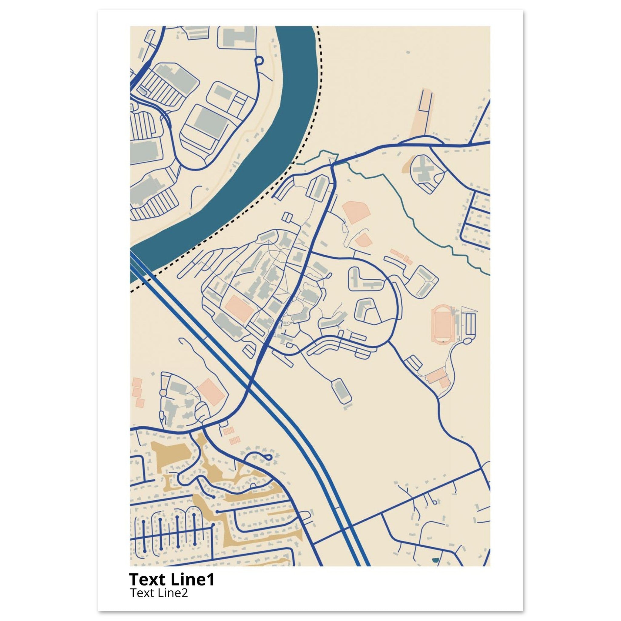 southern new hampshire university campus map poster