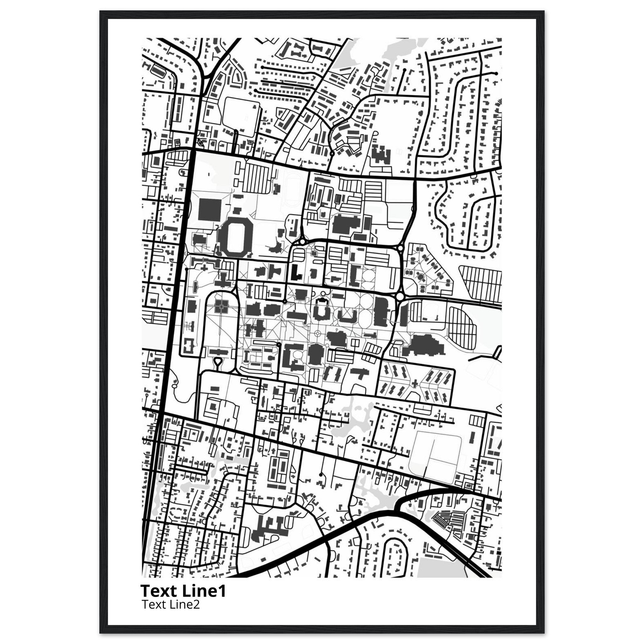 Middle Tennessee State University Campus Map Poster | Graduation Gift - Ink And Atlas