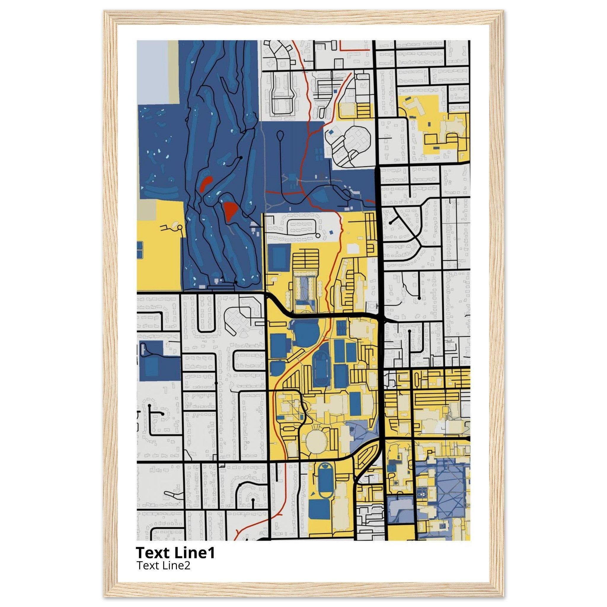 illinois state university campus map poster