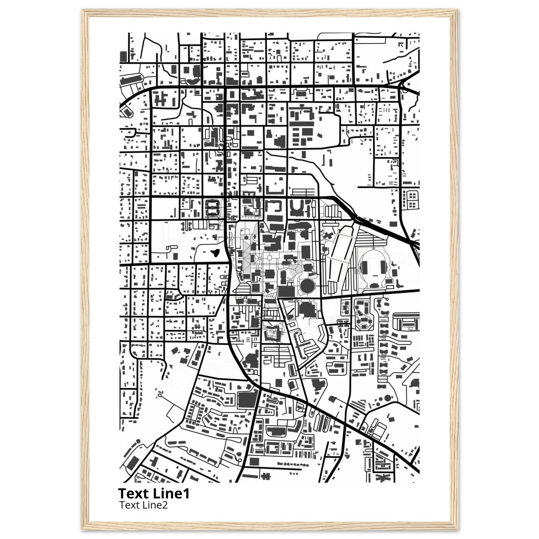 Sam Houston State University Texas Campus Map Poster | Graduation Gift - Ink And Atlas