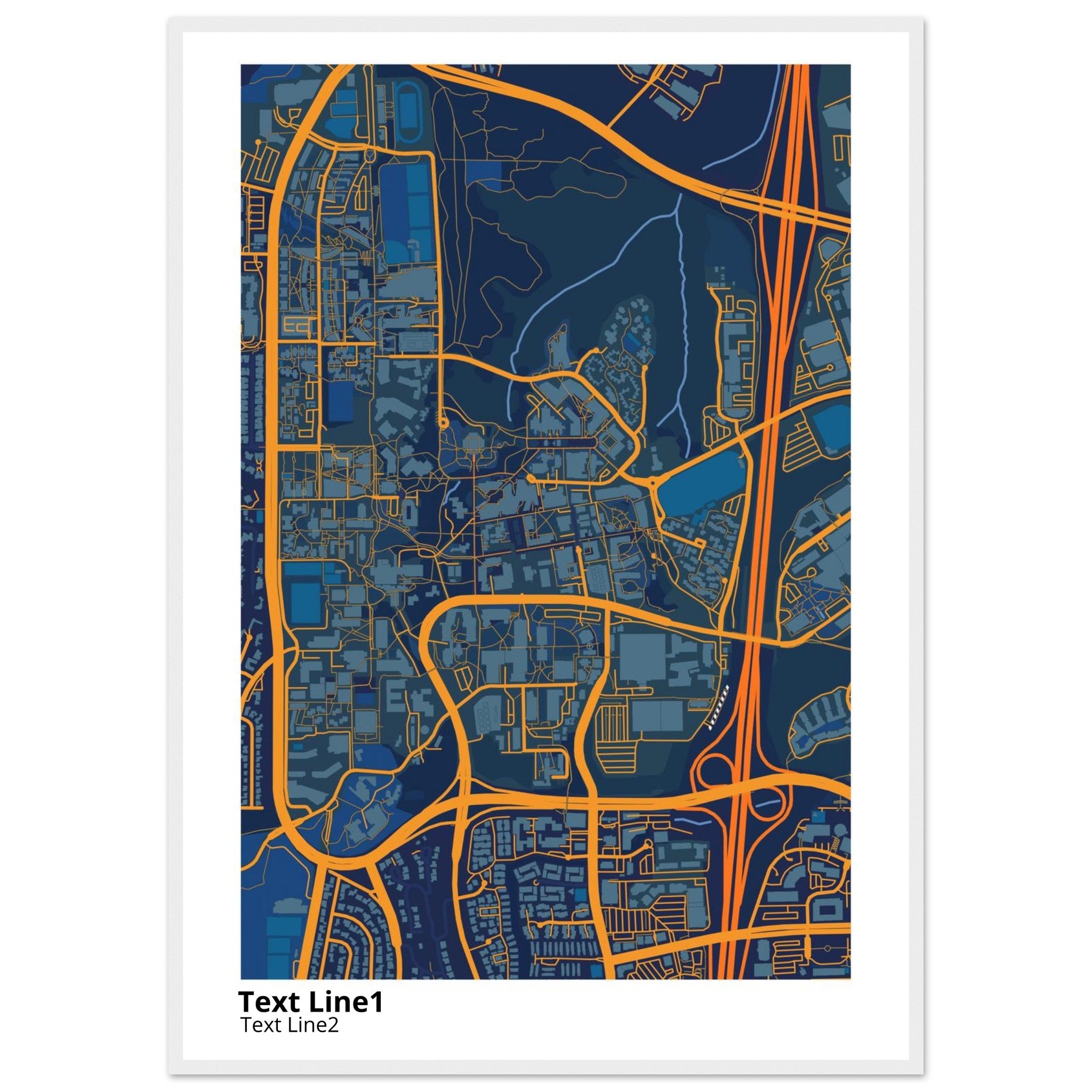 university of california san diego campus map poster