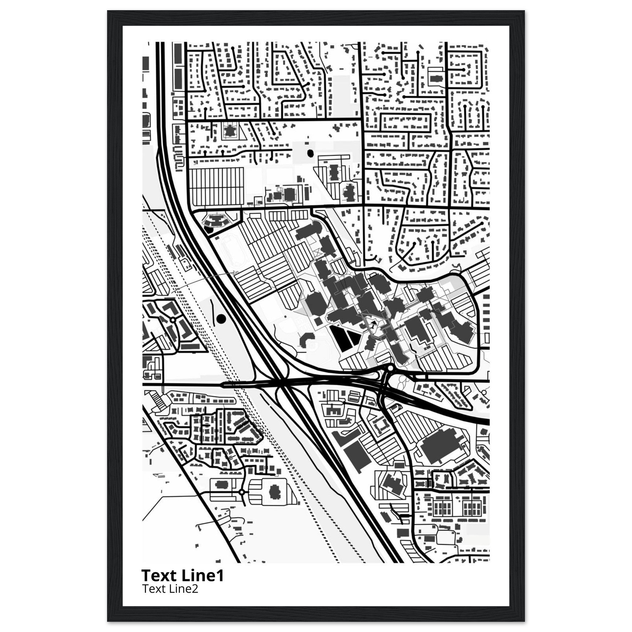 Utah Valley University Campus Map Poster | Graduation Gift - Ink And Atlas