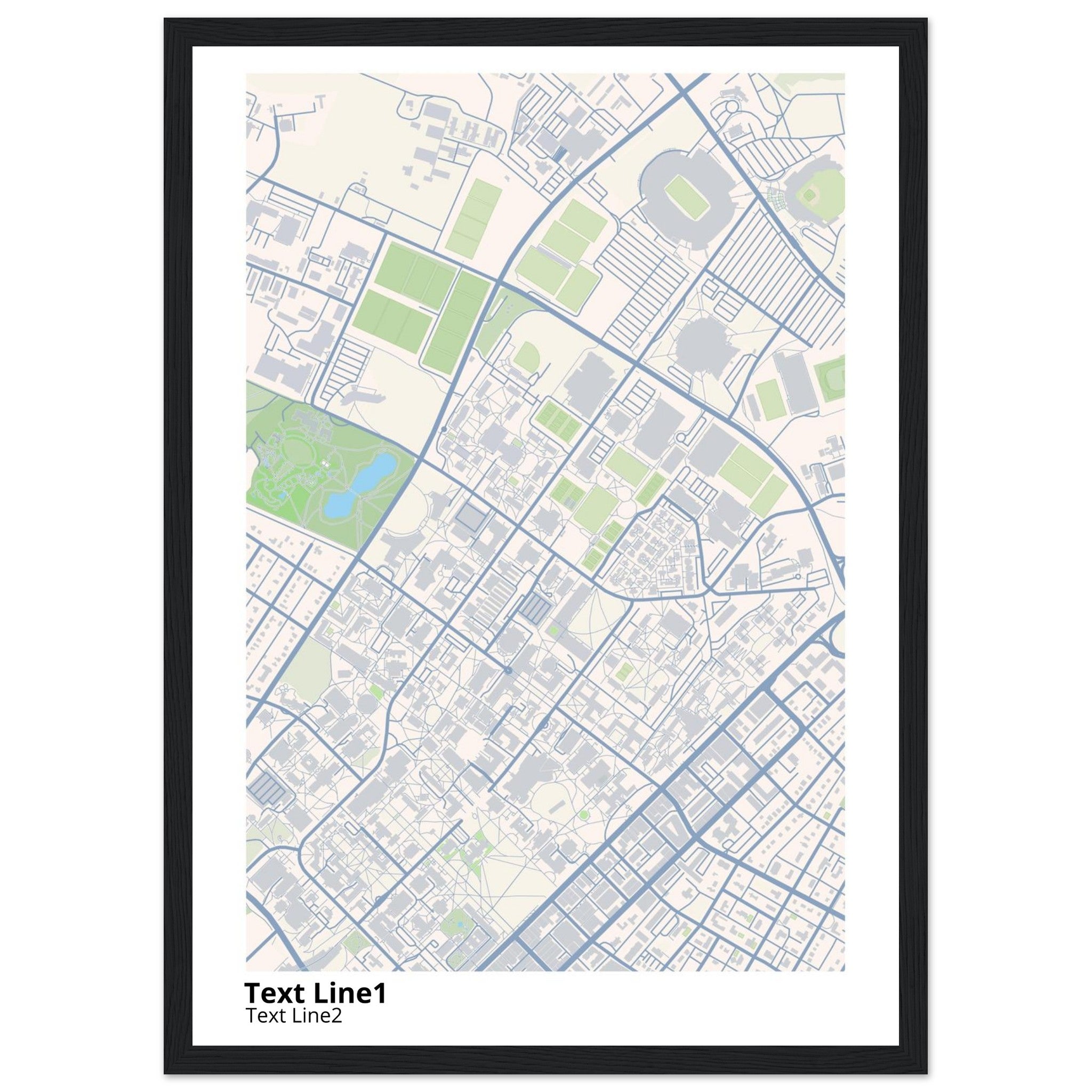 Pennsylvania State University Campus Map Poster | Graduation Gift - Ink And Atlas