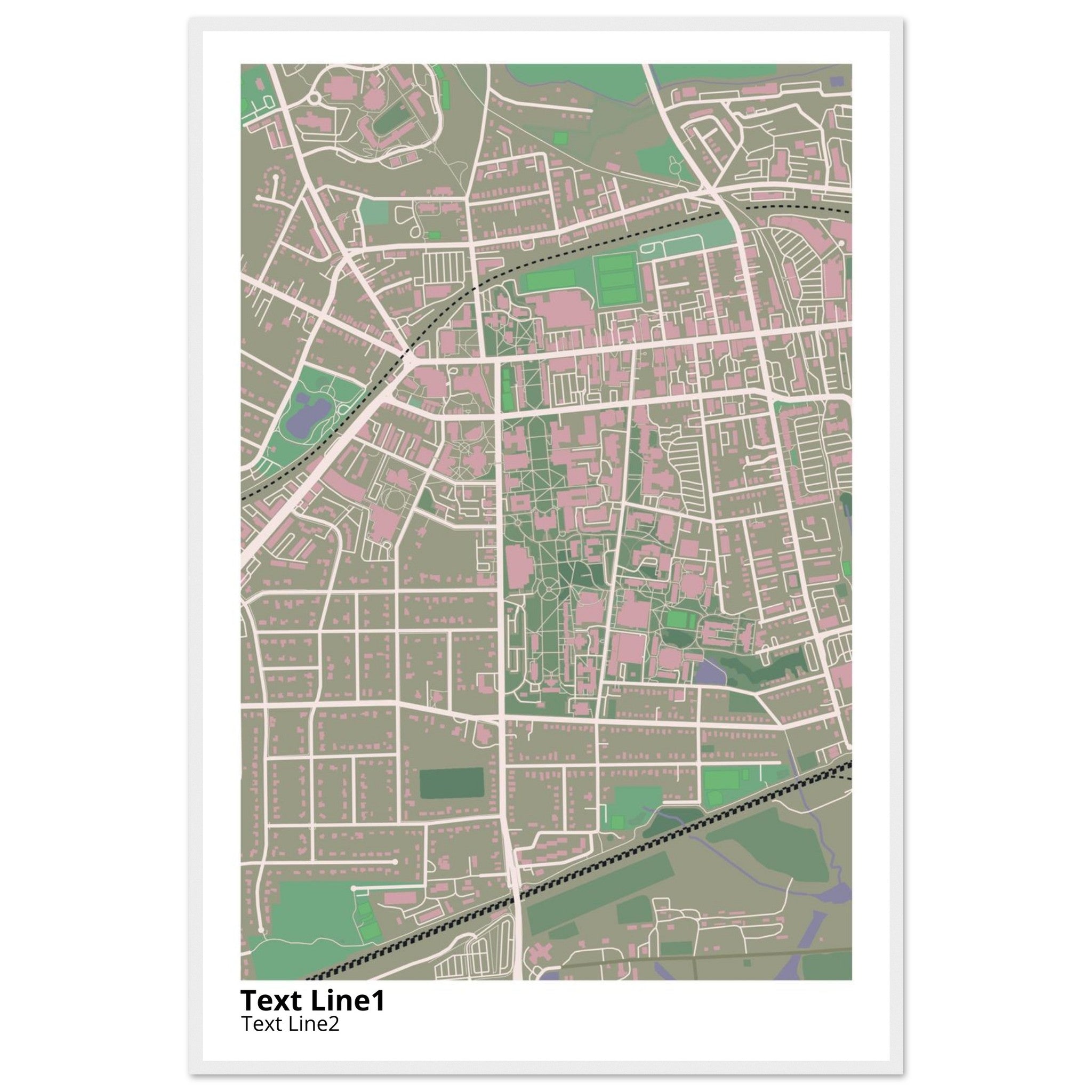 university of delaware campus map poster