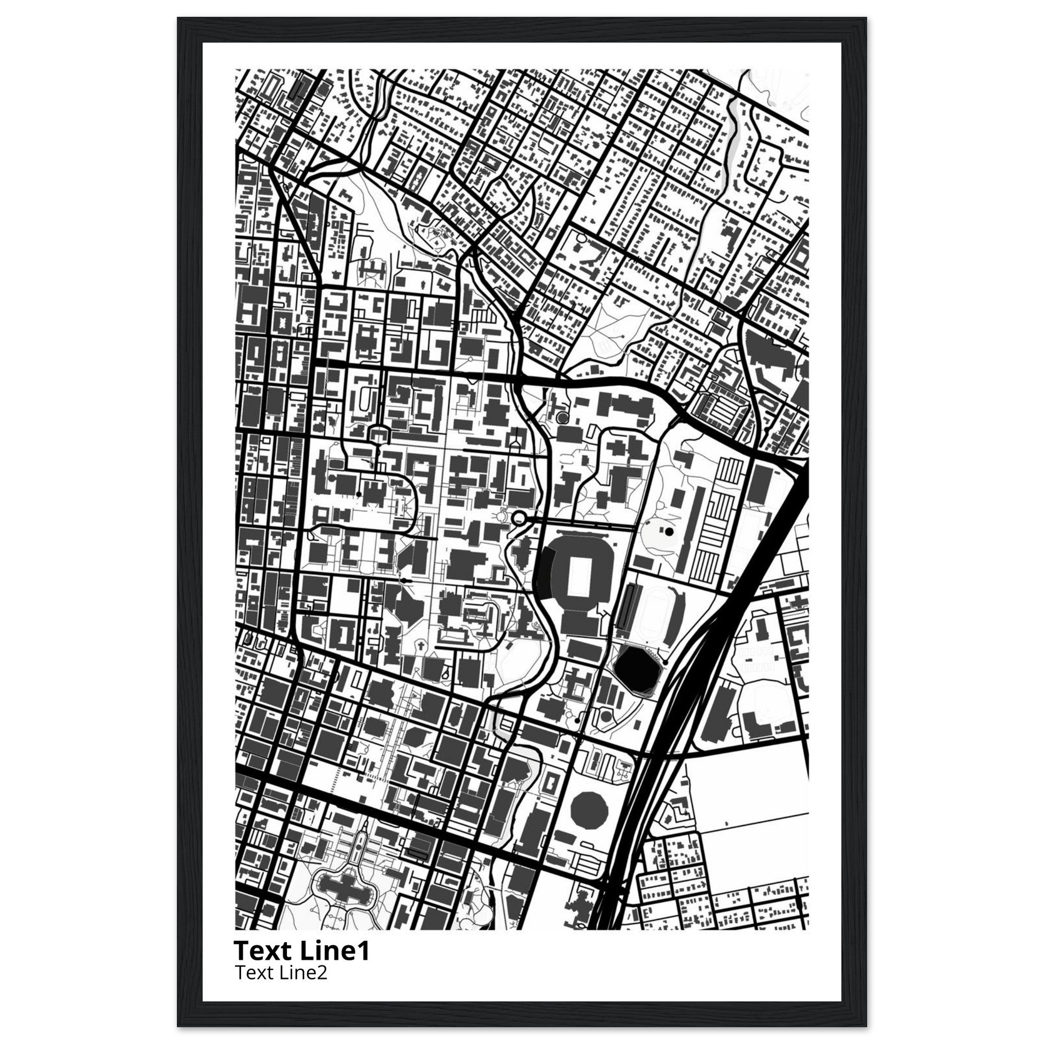 University of Texas at Austin Campus Map Poster | Graduation Gift - Ink And Atlas