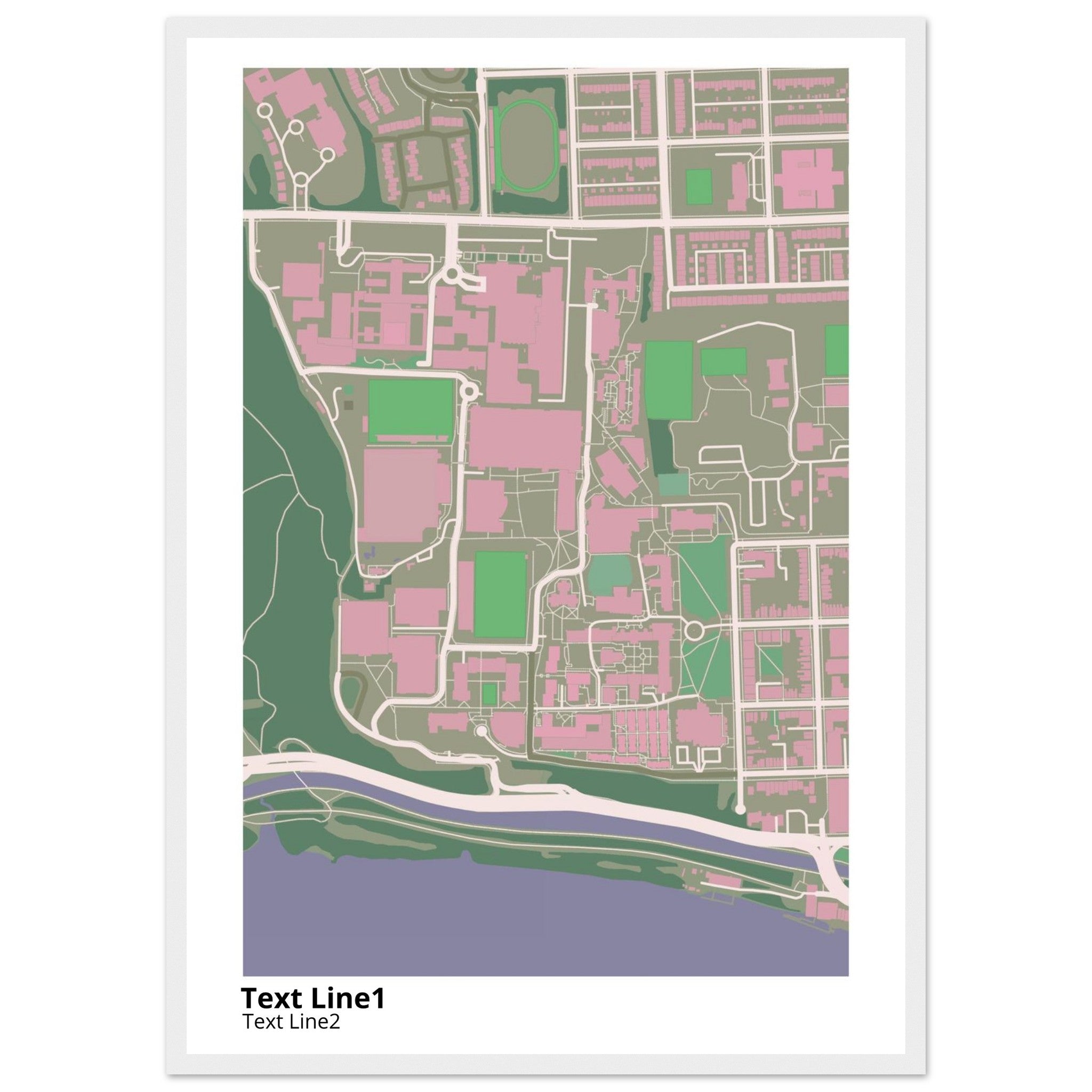georgetown university campus map poster