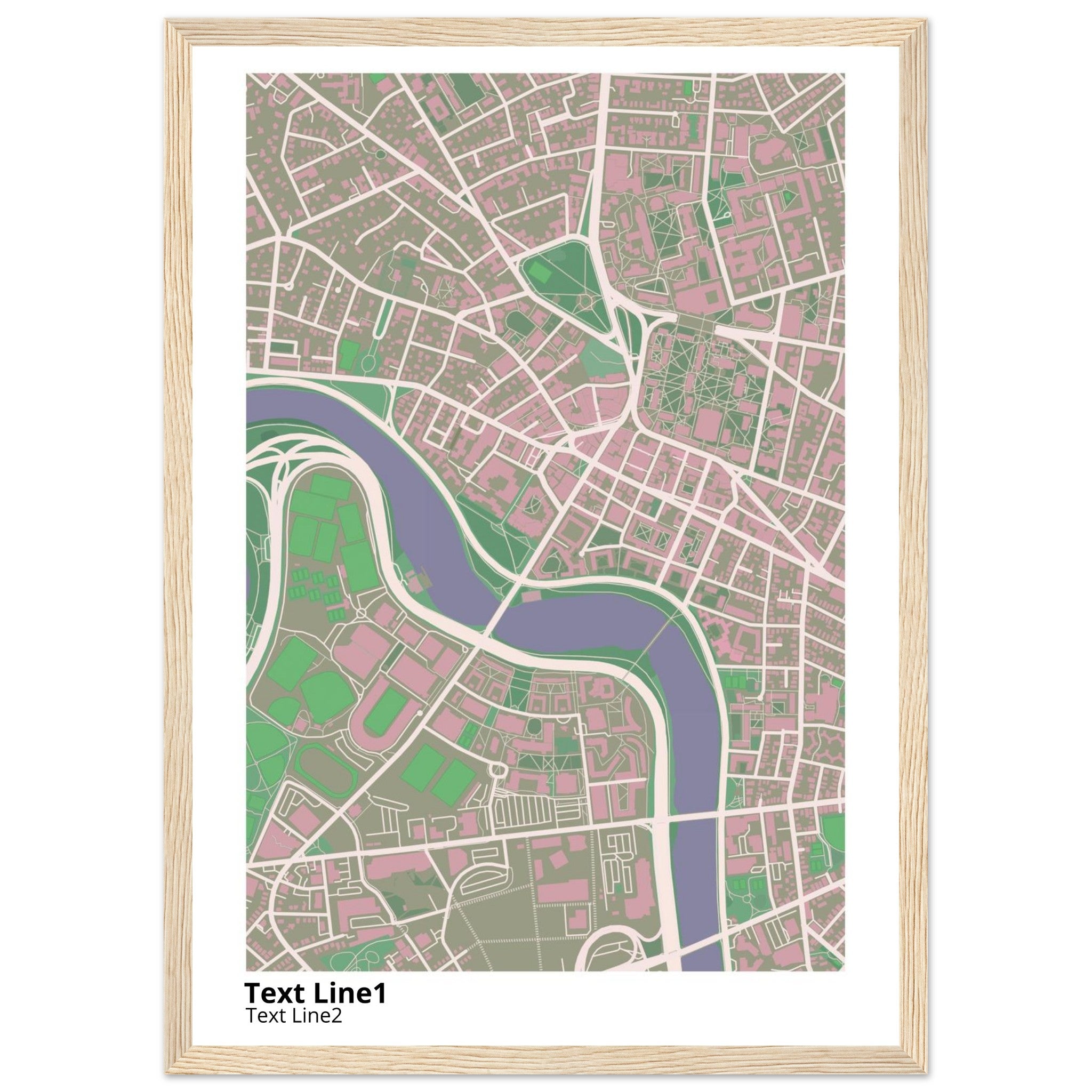 harvard university campus map poster