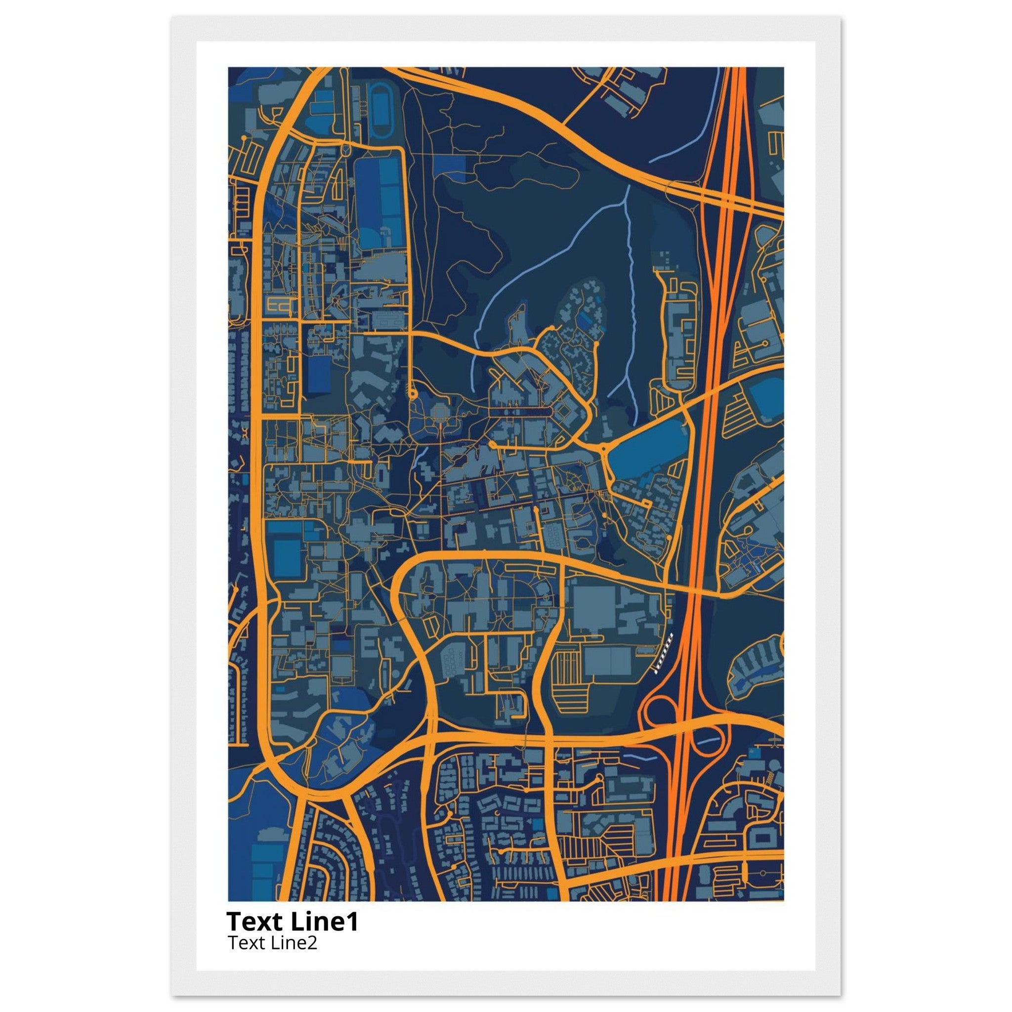 university of california san diego campus map poster