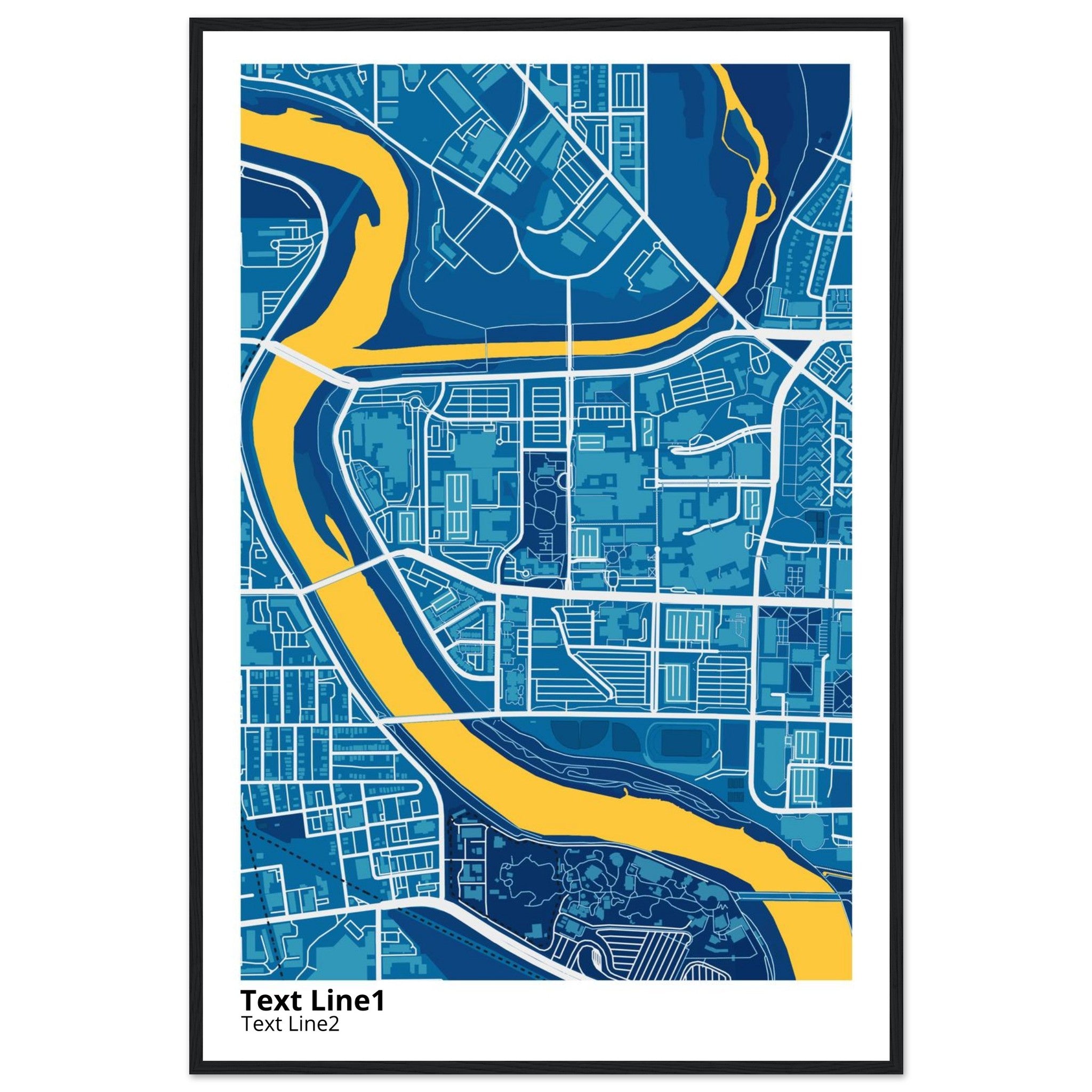indiana university indianapolis campus map poster