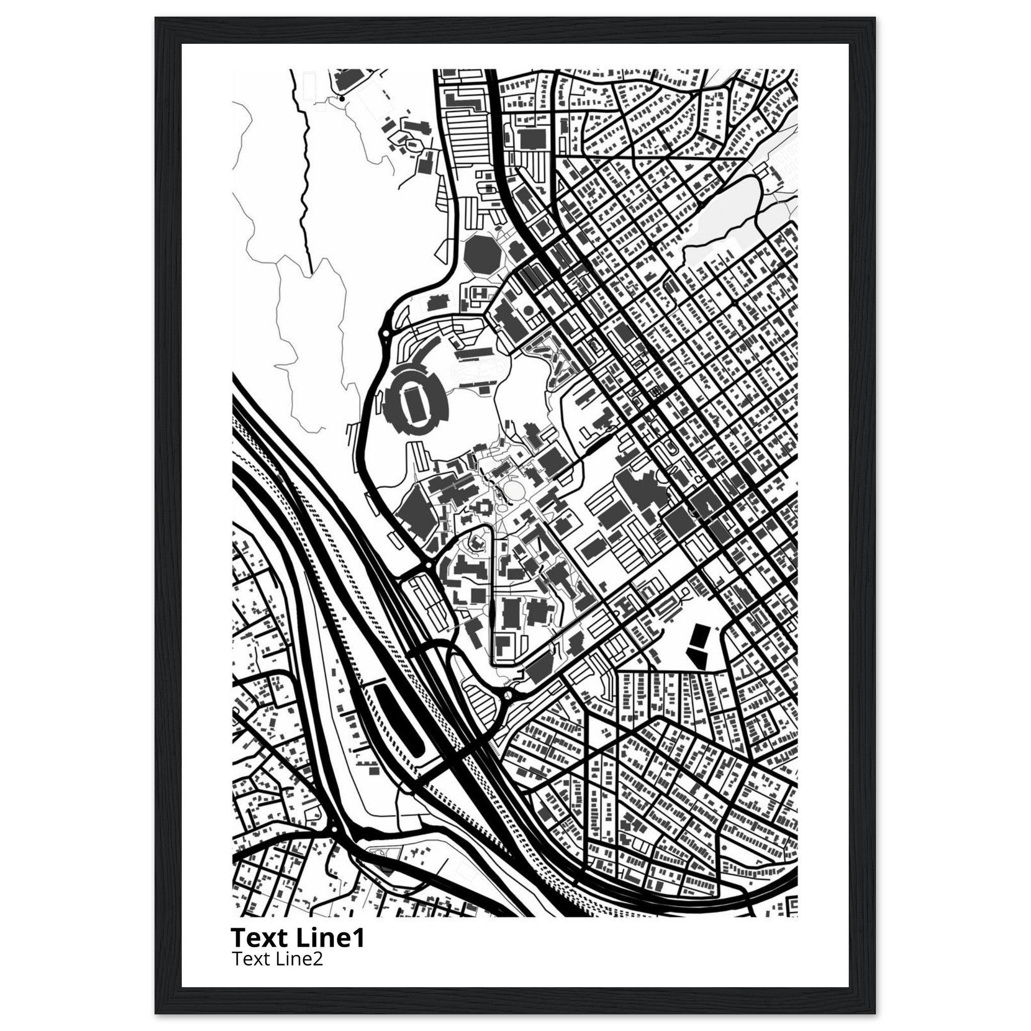 The University of Texas at El Paso Campus Map Poster | Graduation Gift - Ink And Atlas
