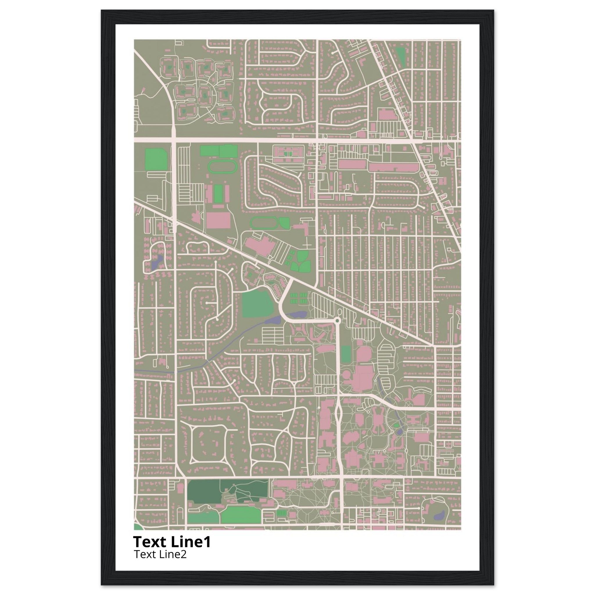ball state university campus map poster