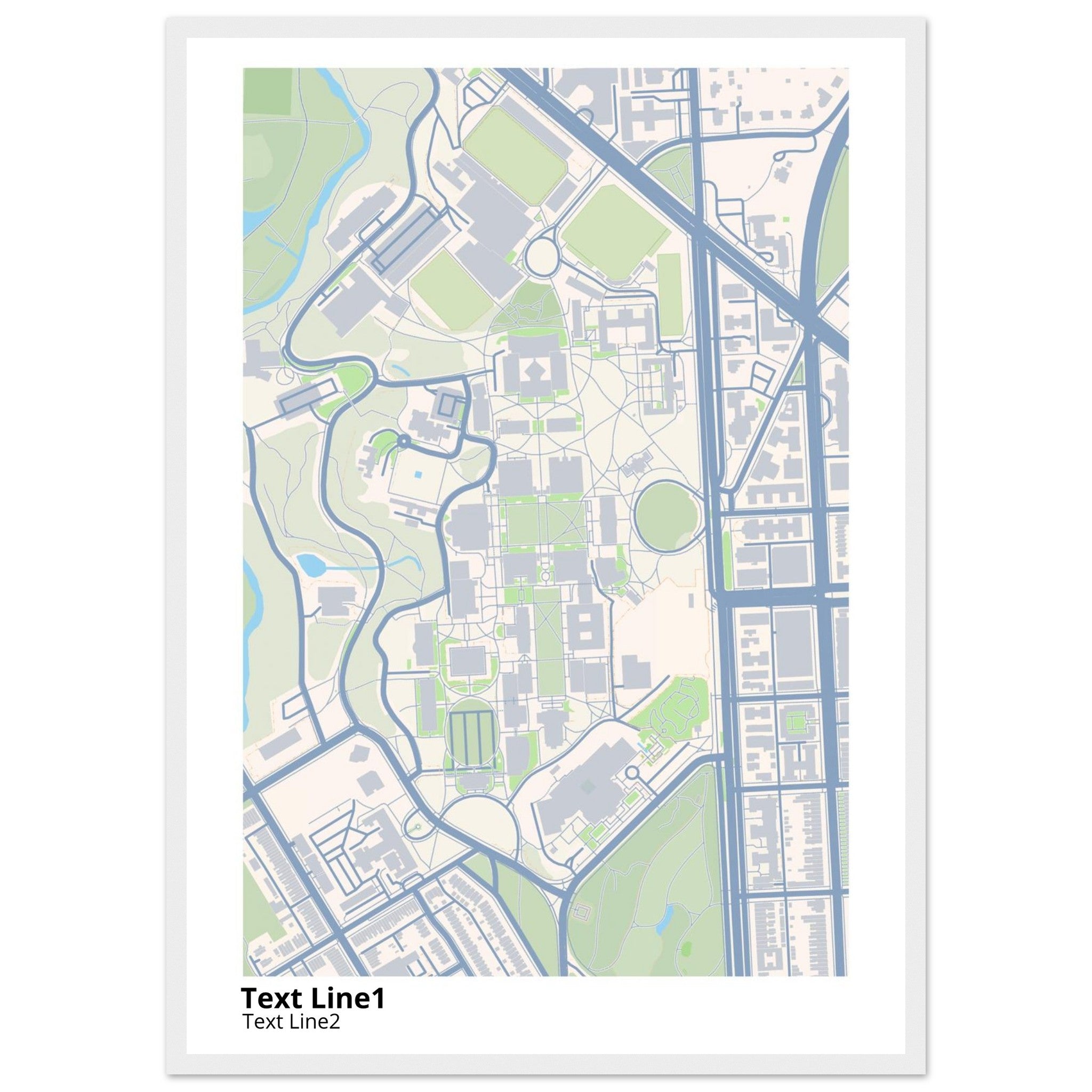 johns hopkins university campus map poster