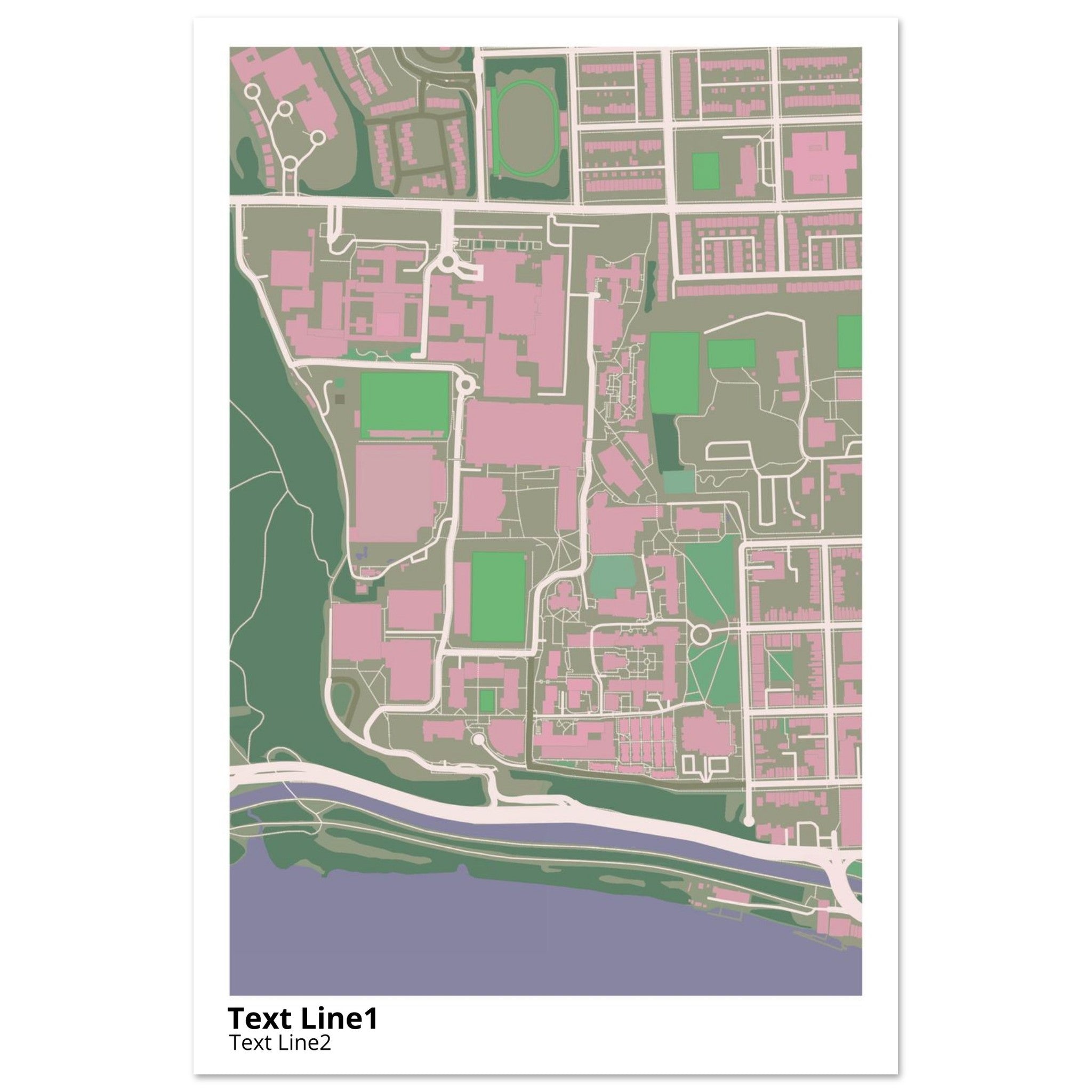georgetown university campus map poster