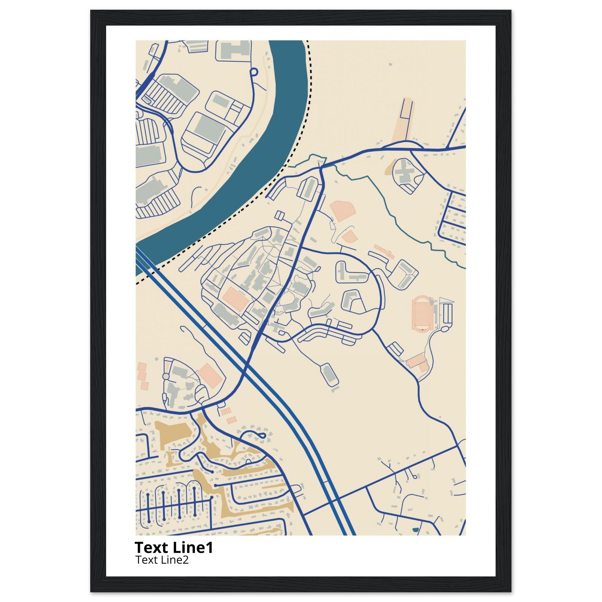 southern new hampshire university campus map poster