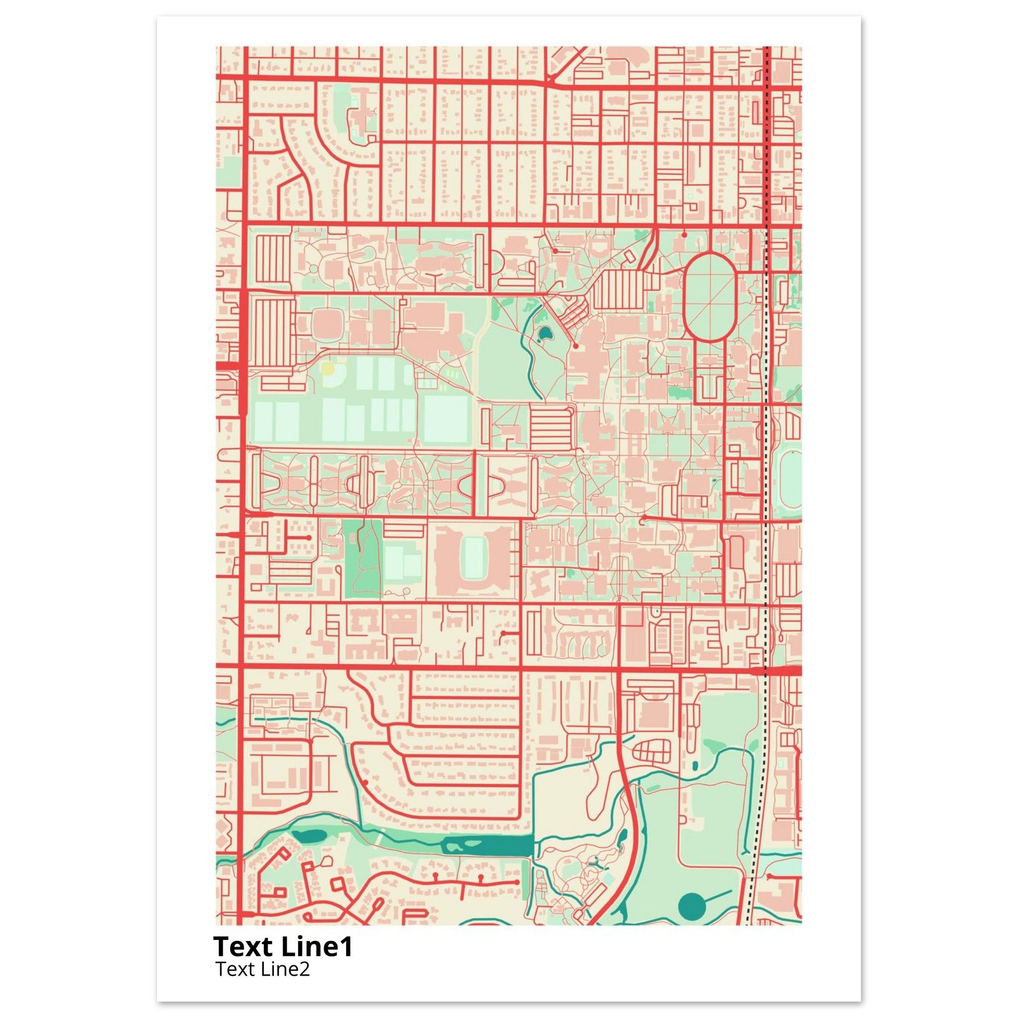 colorado state university fort collins campus map poster