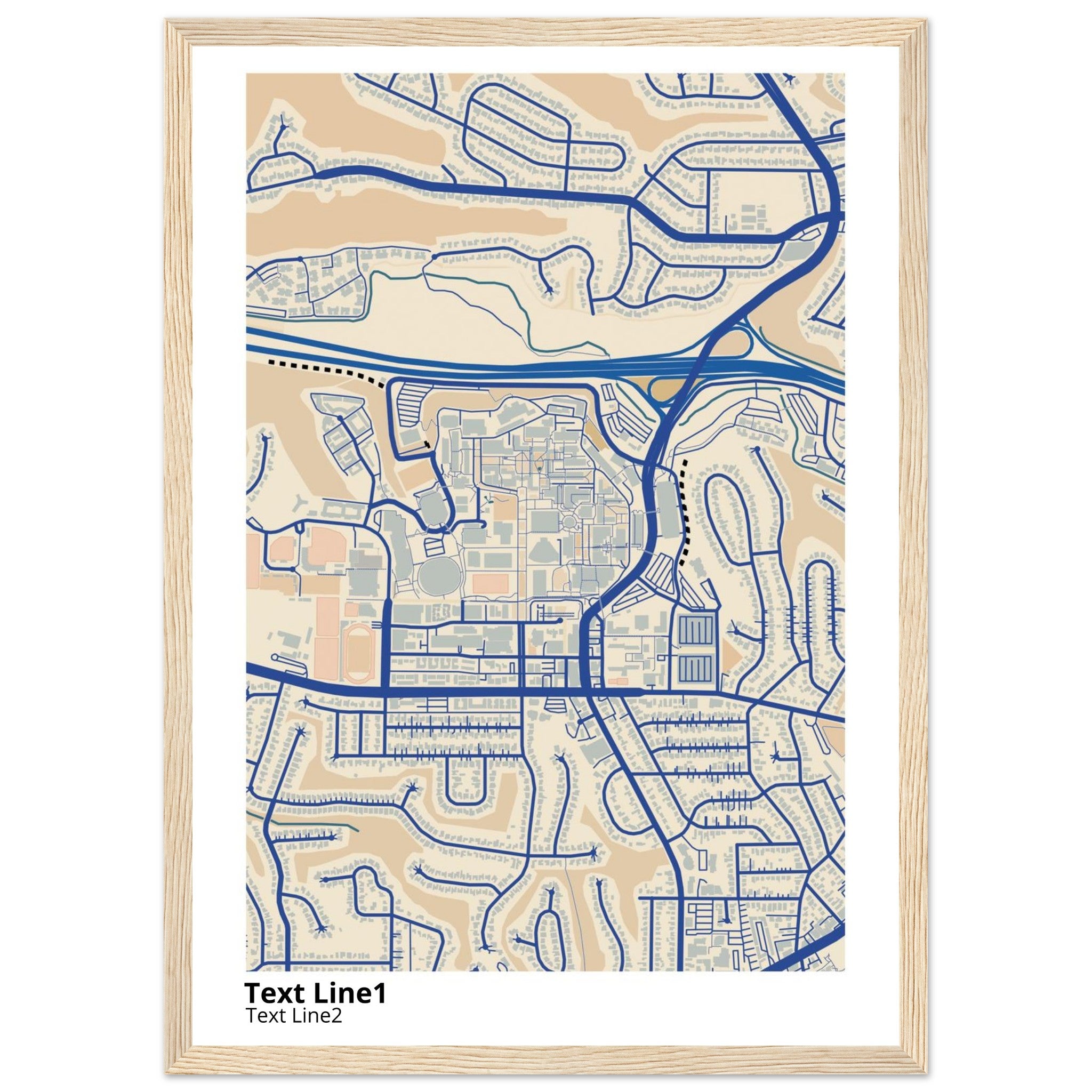 san diego state university campus map poster