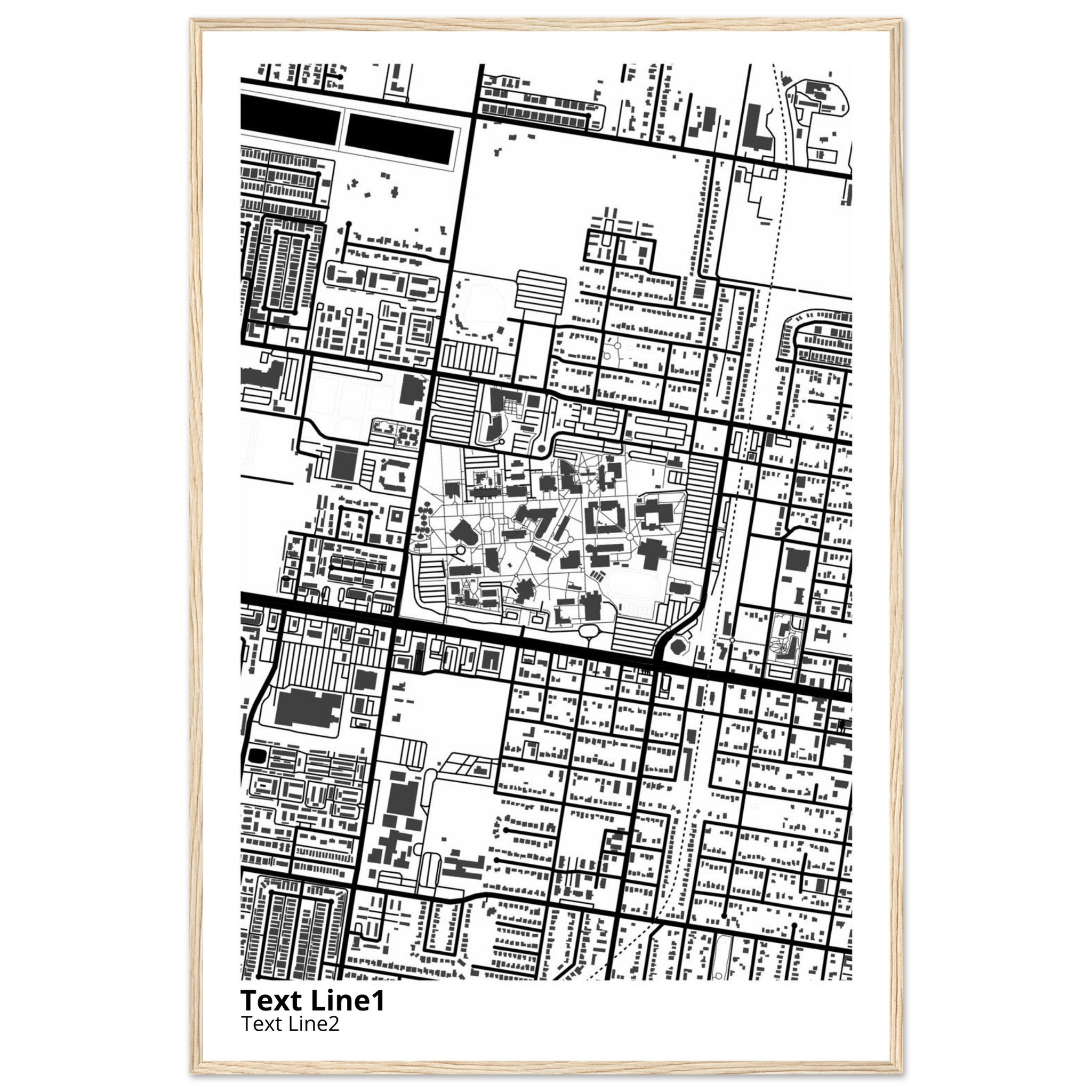 University of Texas Rio Grande Valley Campus Map Poster | Alumni Gift - Ink And Atlas