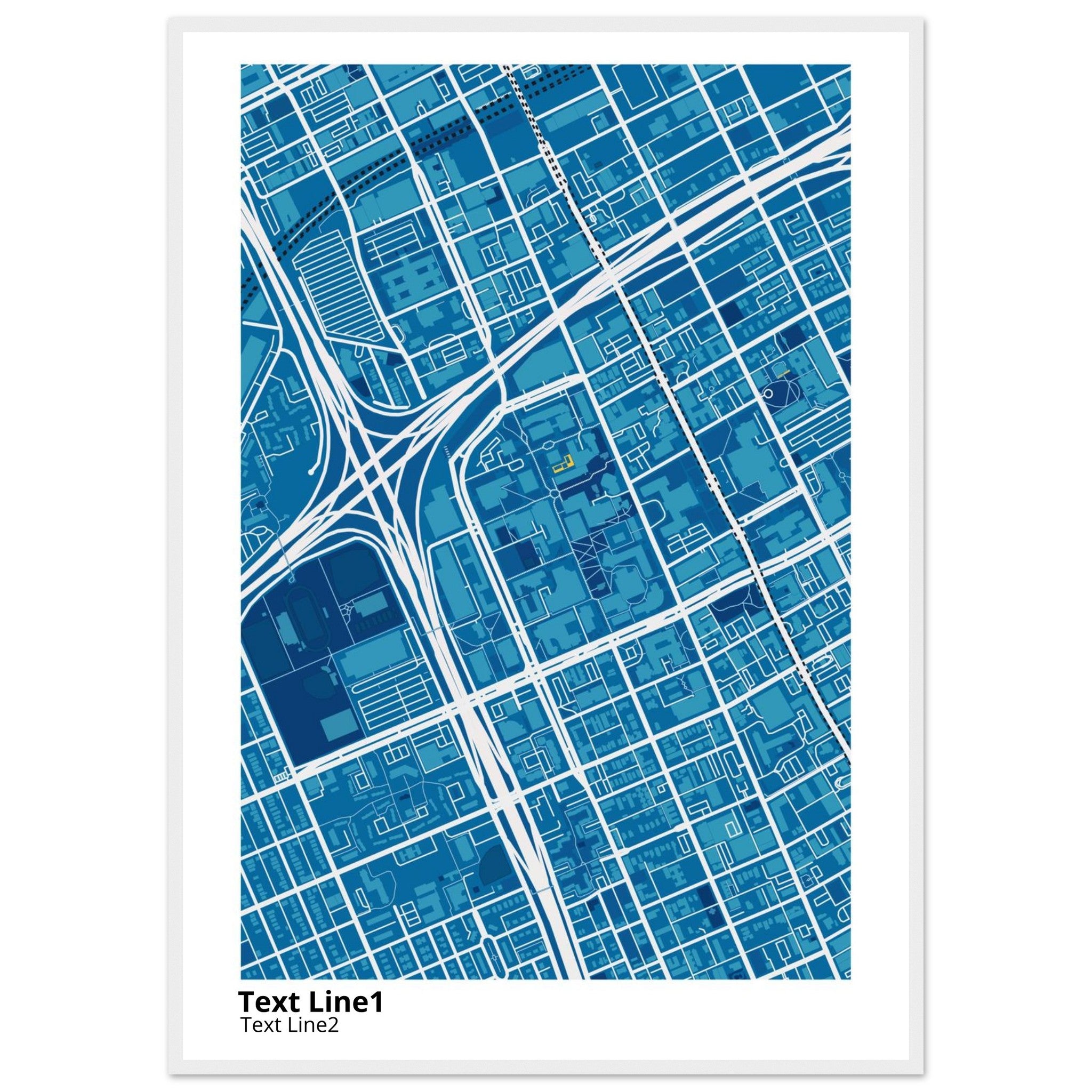 wayne state university campus map poster