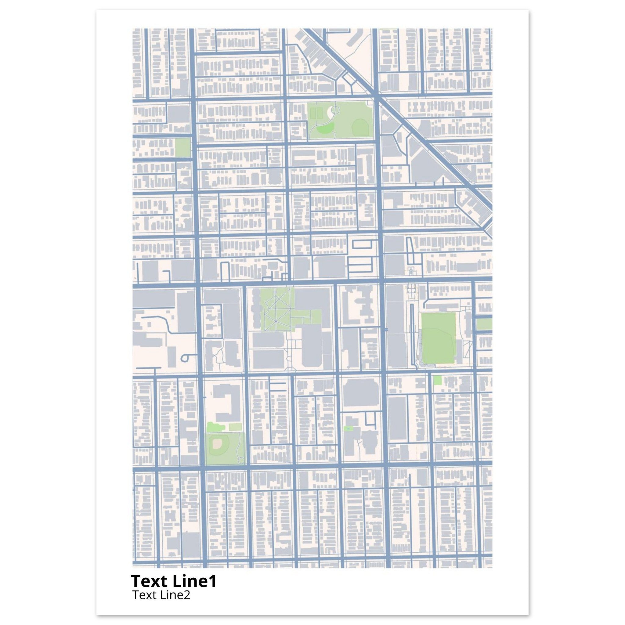depaul university campus map poster