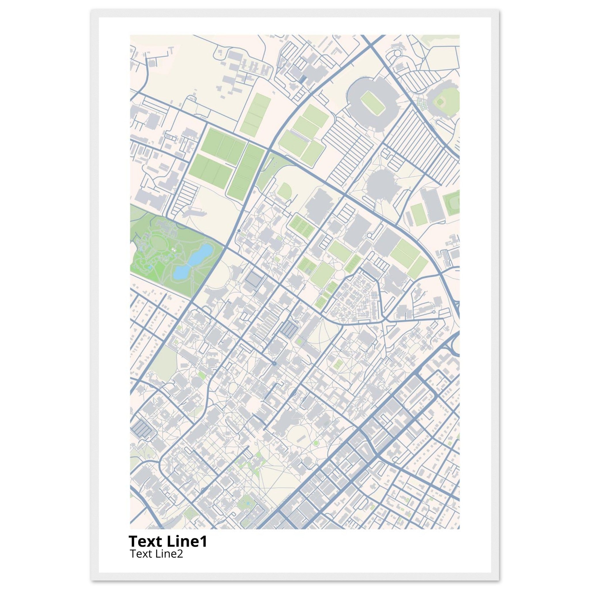 Pennsylvania State University Campus Map Poster | Graduation Gift - Ink And Atlas