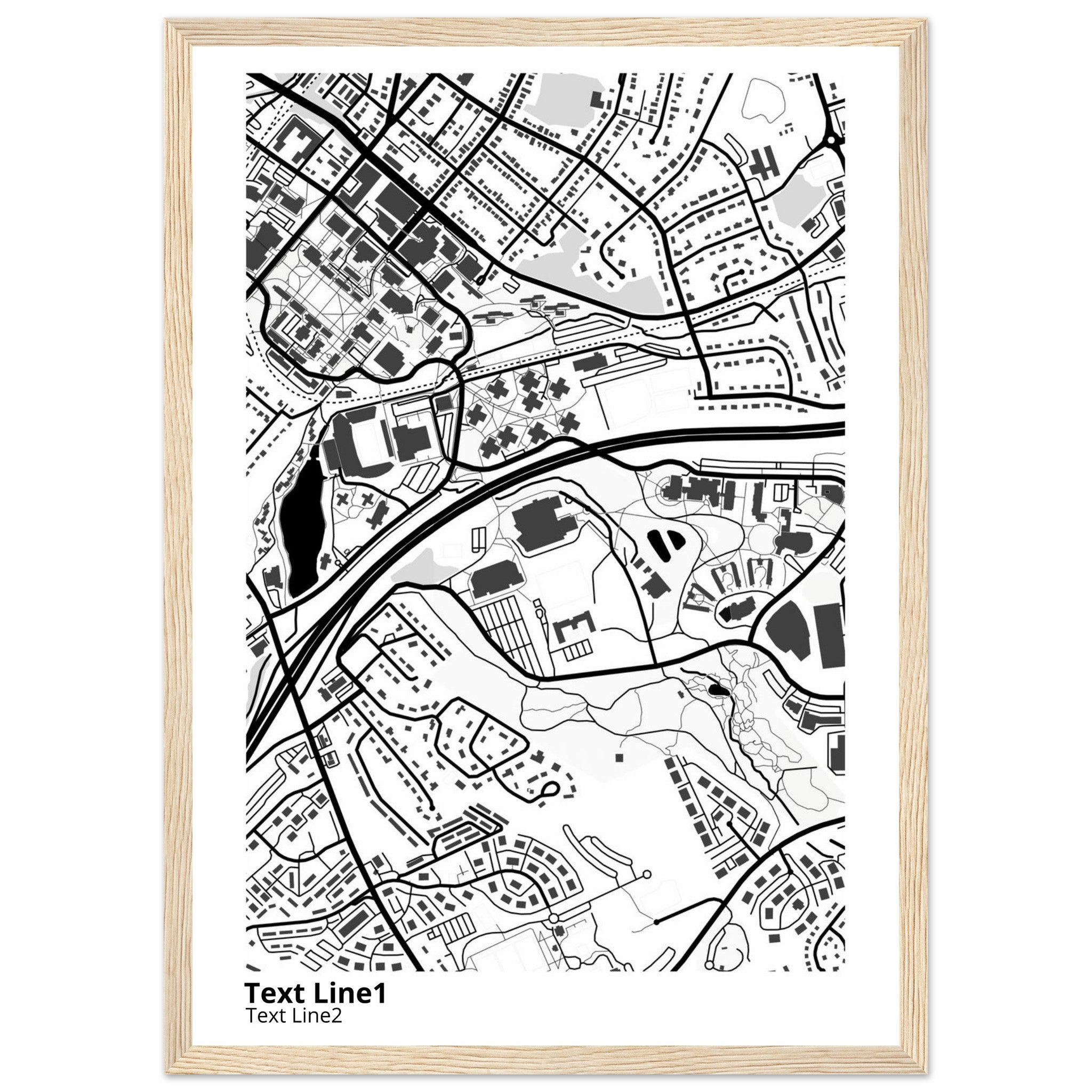 James Madison University Virginia Campus Map Poster | Graduation Gift - Ink And Atlas