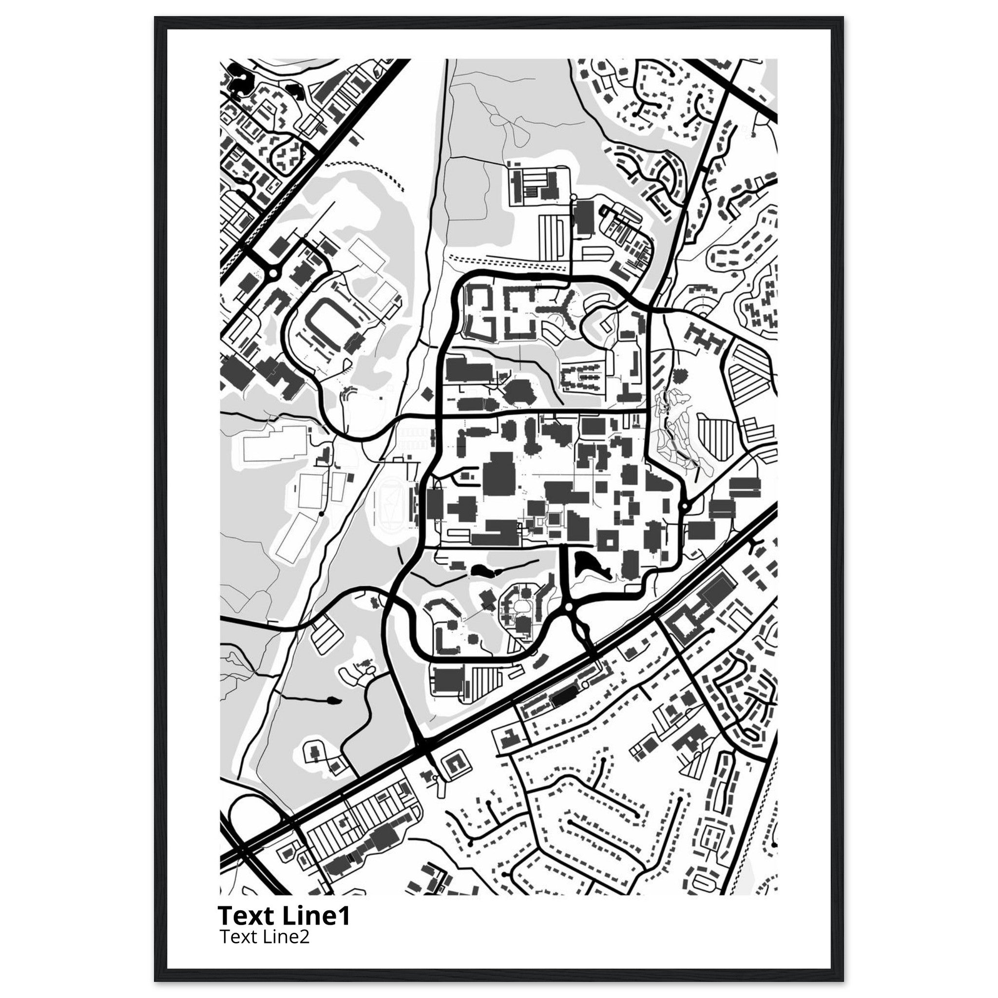 University of North Carolina Charlotte Campus Map Poster | Alumni Gift - Ink And Atlas