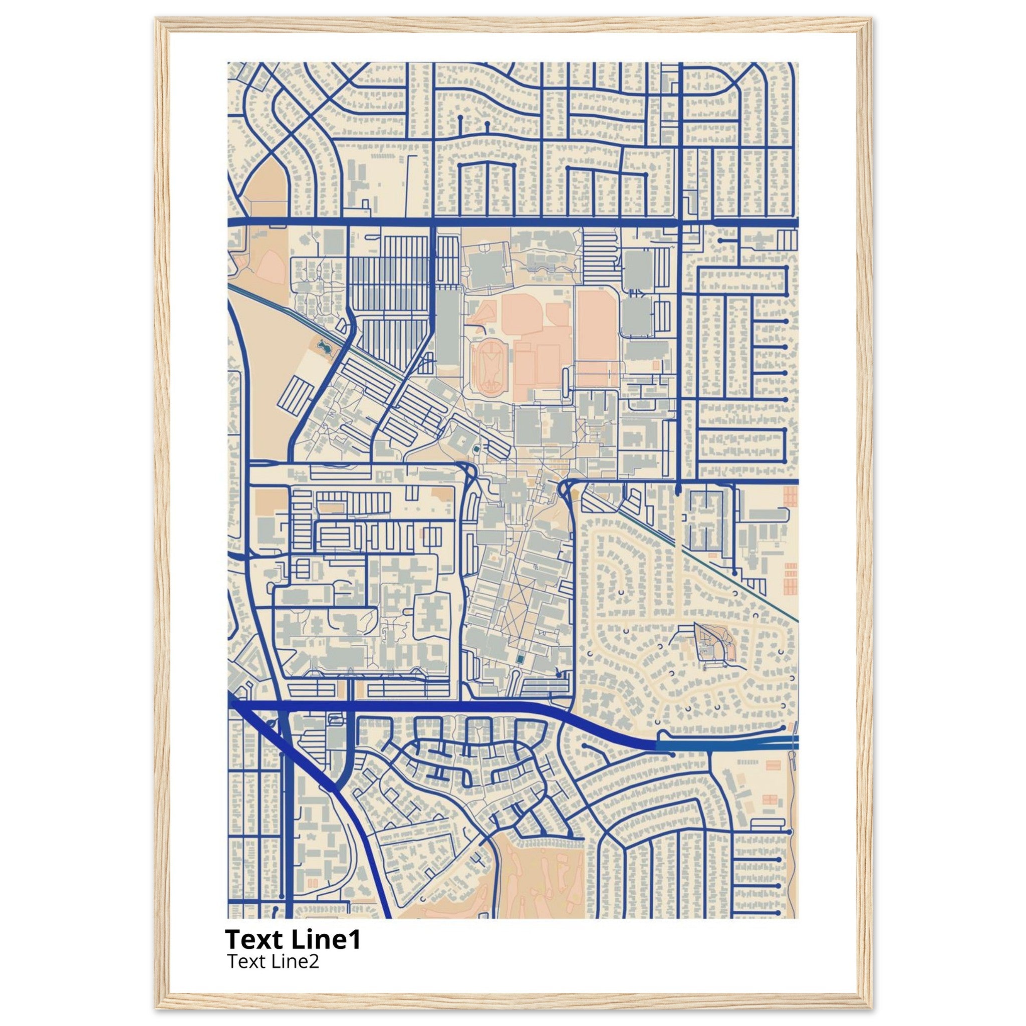 california state university long beach campus map poster