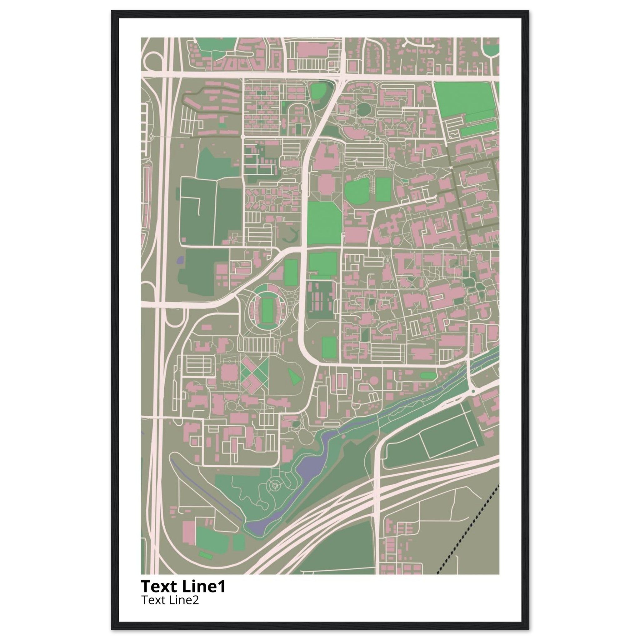 university of california davis campus map poster