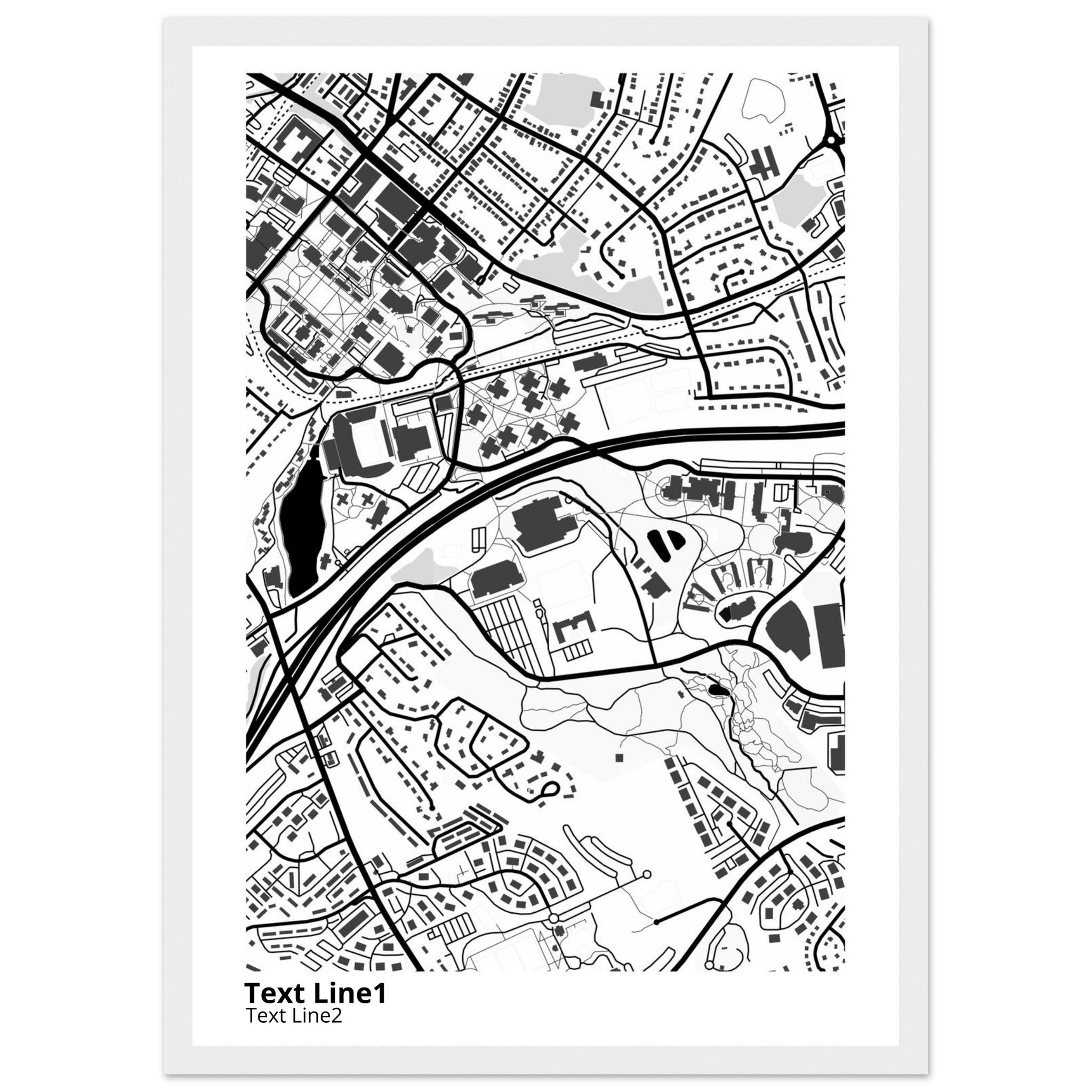 James Madison University Virginia Campus Map Poster | Graduation Gift - Ink And Atlas