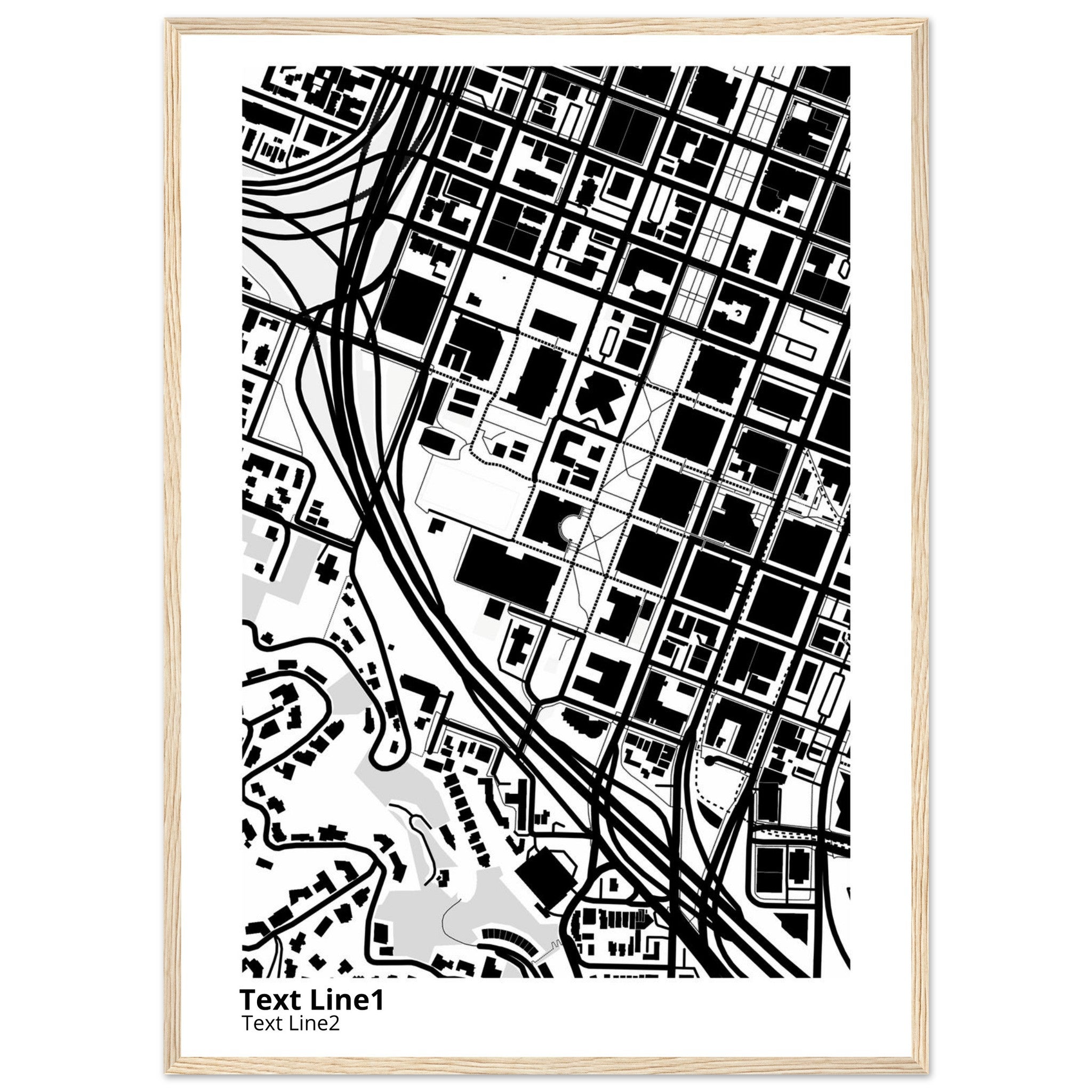 Portland State University Campus Map Poster | Graduation Gift - Ink And Atlas