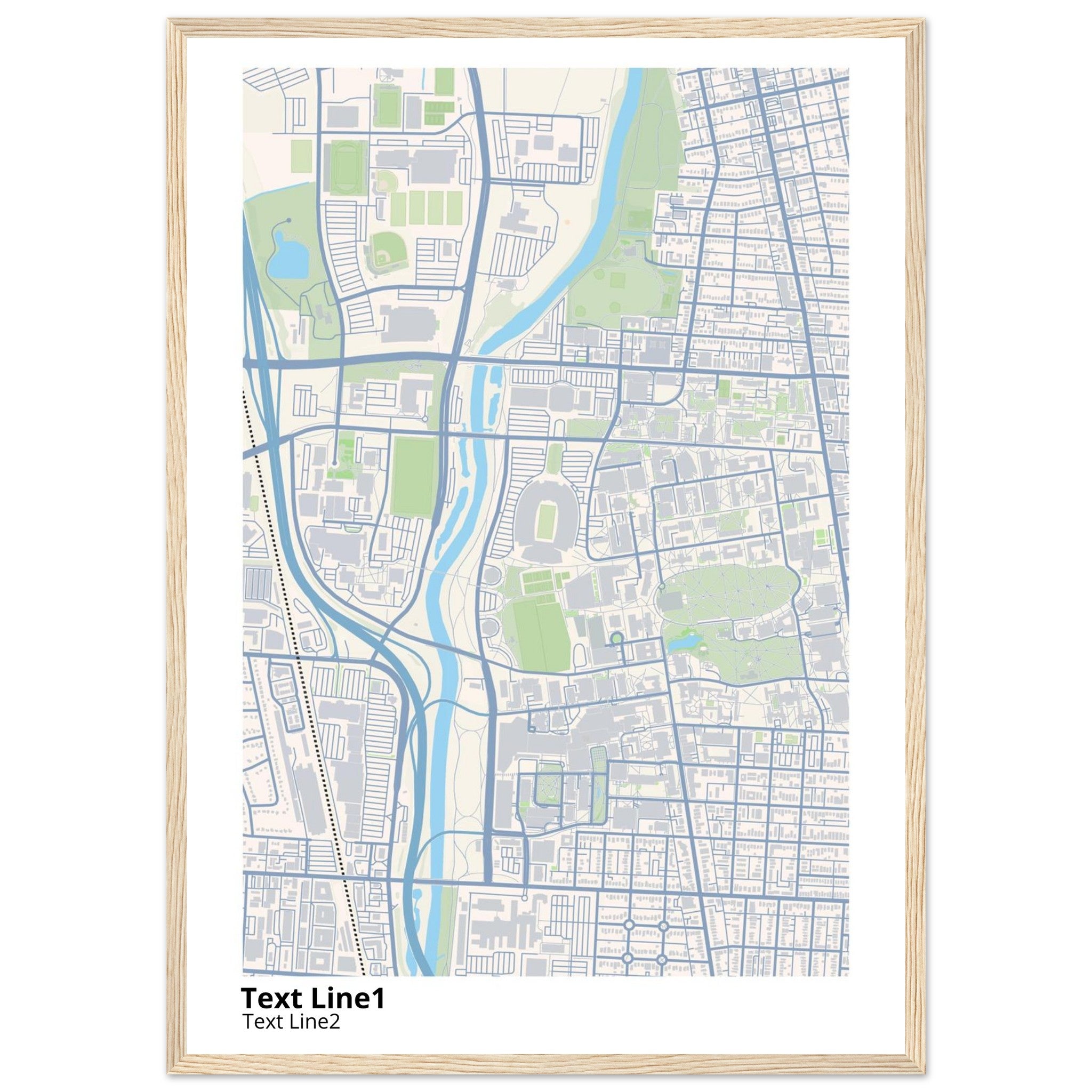 Ohio State University (Main Site) Campus Map Poster | Graduation Gift - Ink And Atlas
