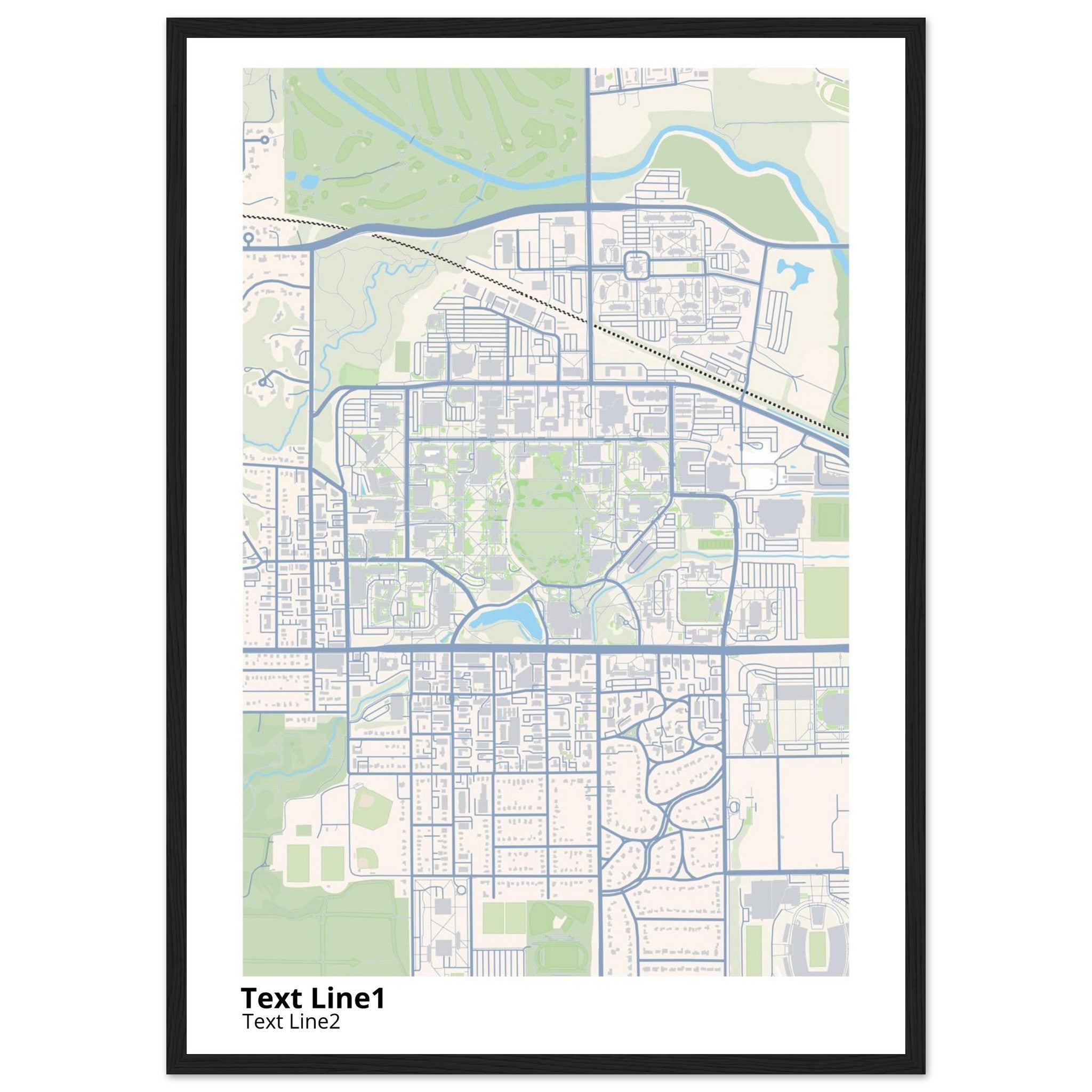 iowa state university campus map poster