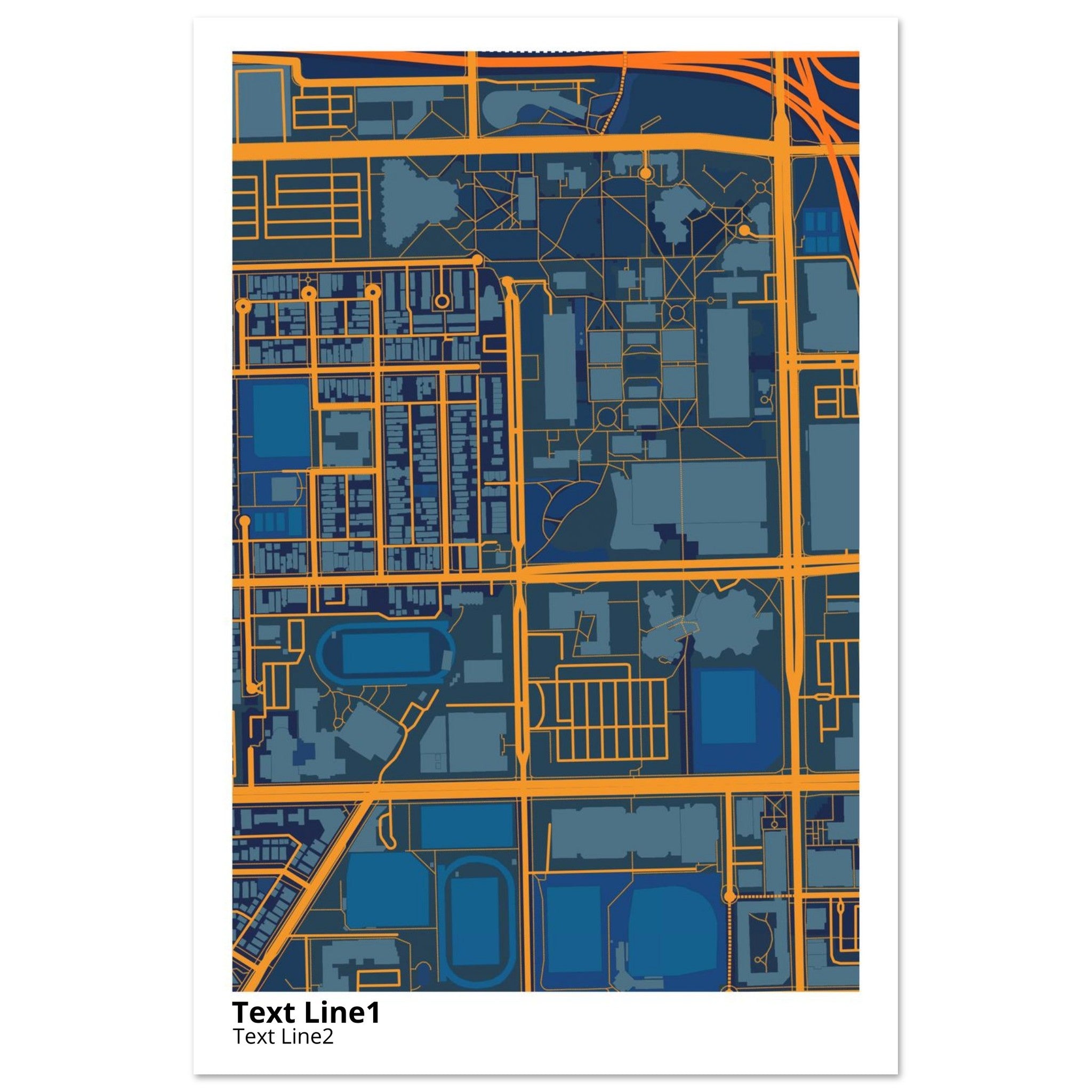 university of illinois chicago campus map poster