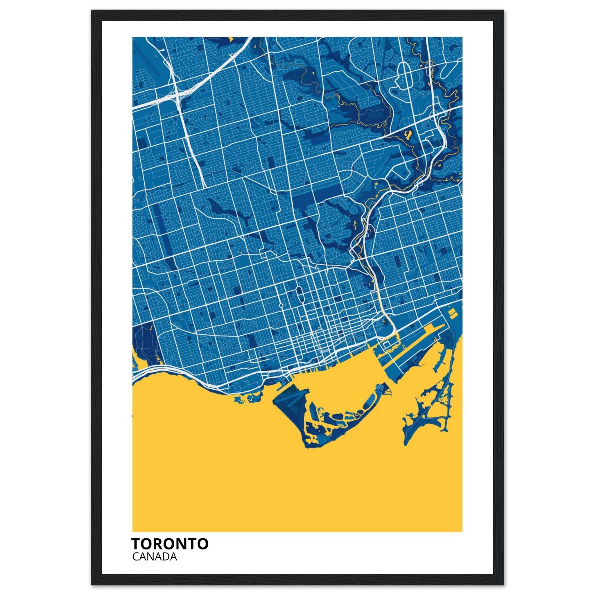 Toronto Canada City Map Poster | Custom Map Art Print - Ink And Atlas